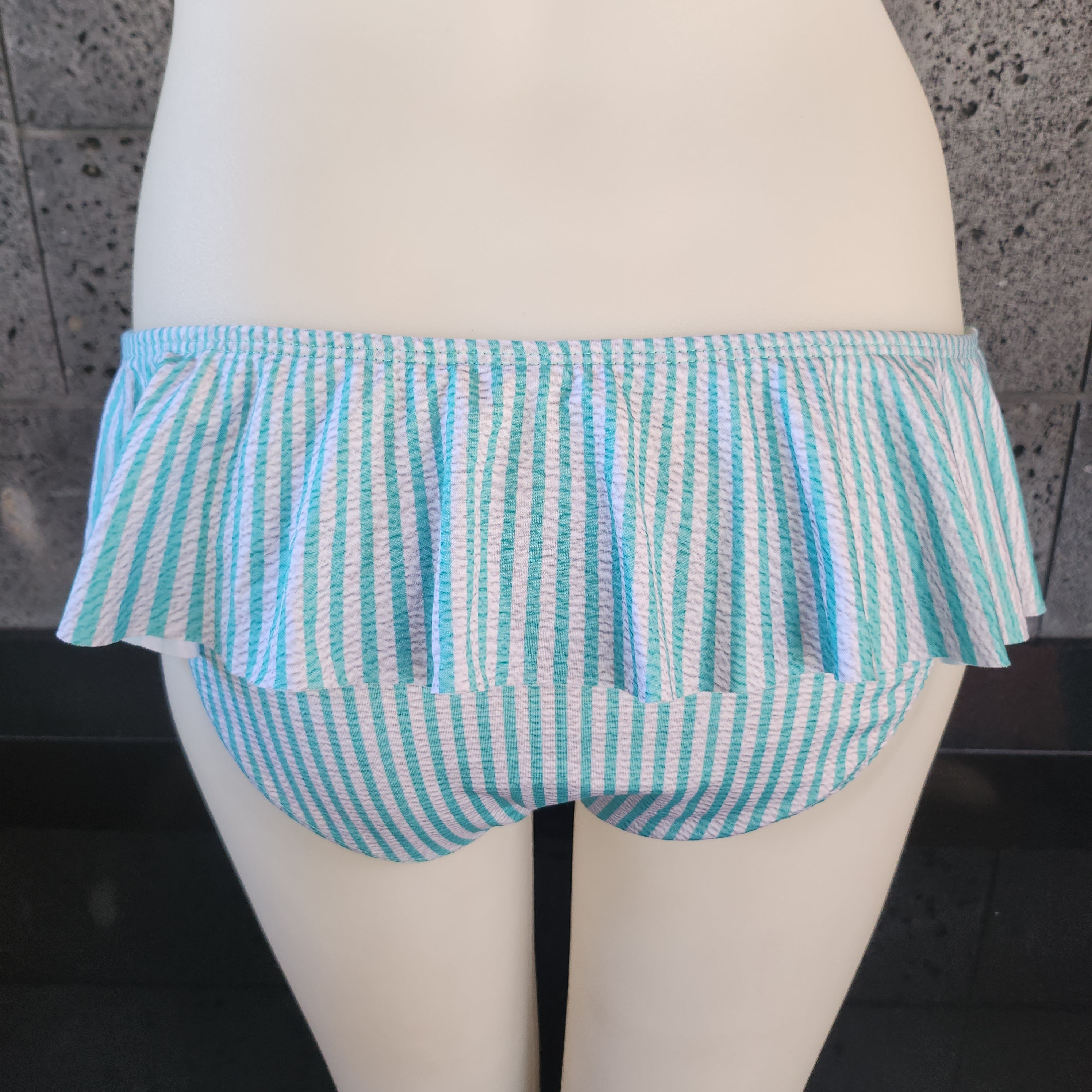 Loco Boutique Seersucker Skirted Swim Bottom