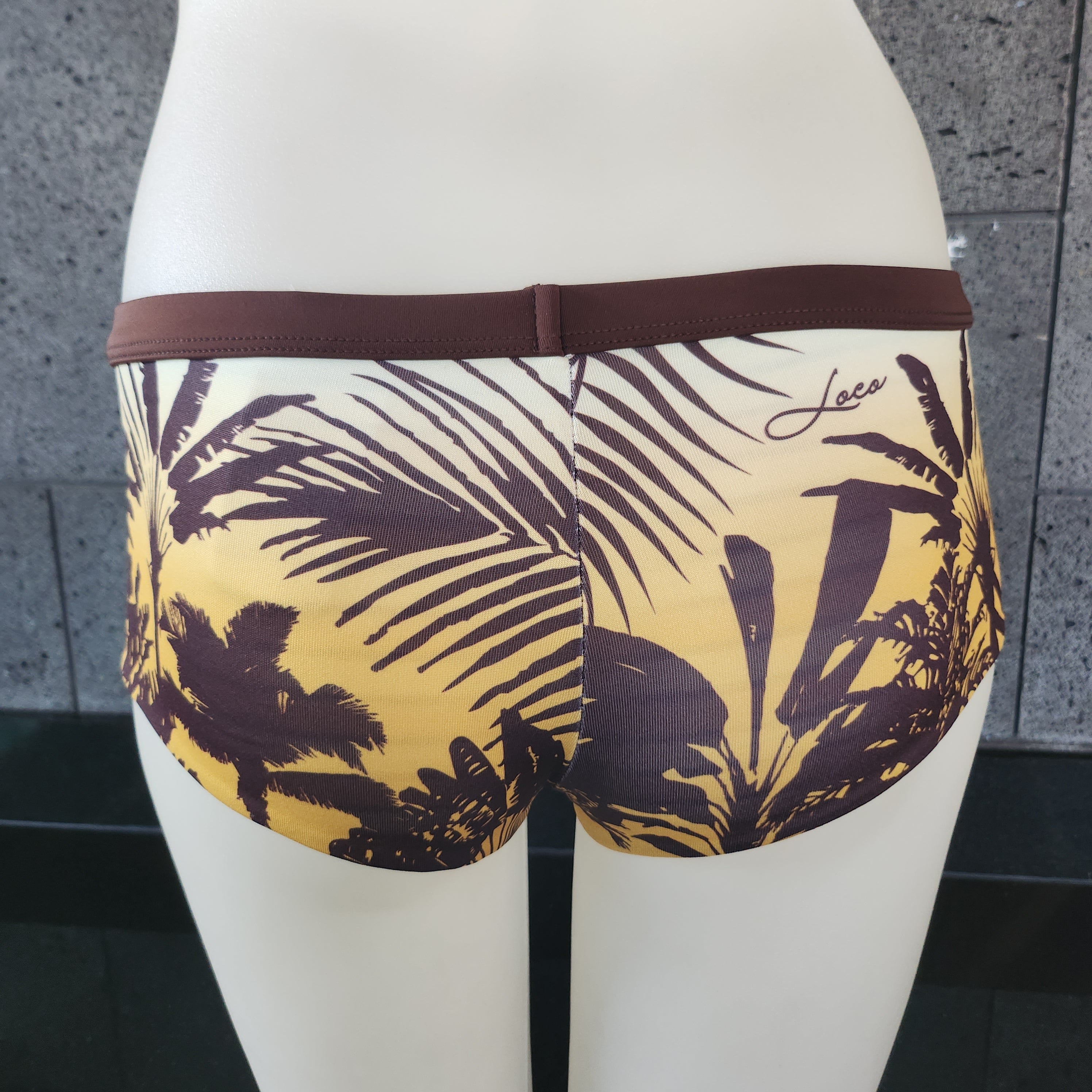 Loco Boutique Shadow Stripe Reversible Boyshort Swim Bottom