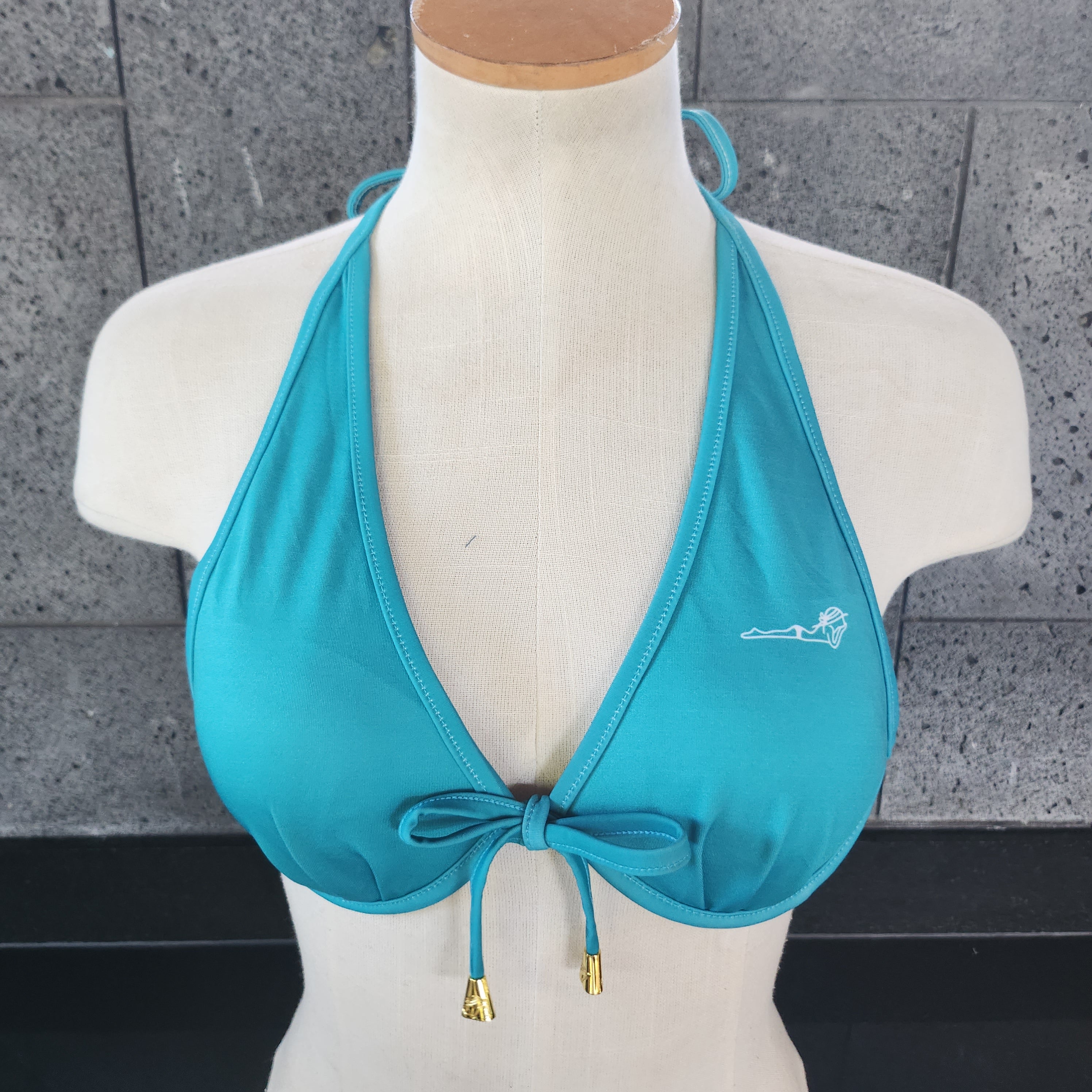 Loco Boutique Solid Logo Tie Back Underwire