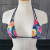 Loco Boutique Tropical Flower - Triángulo de doble correa - MARINA DE GUERRA / XS