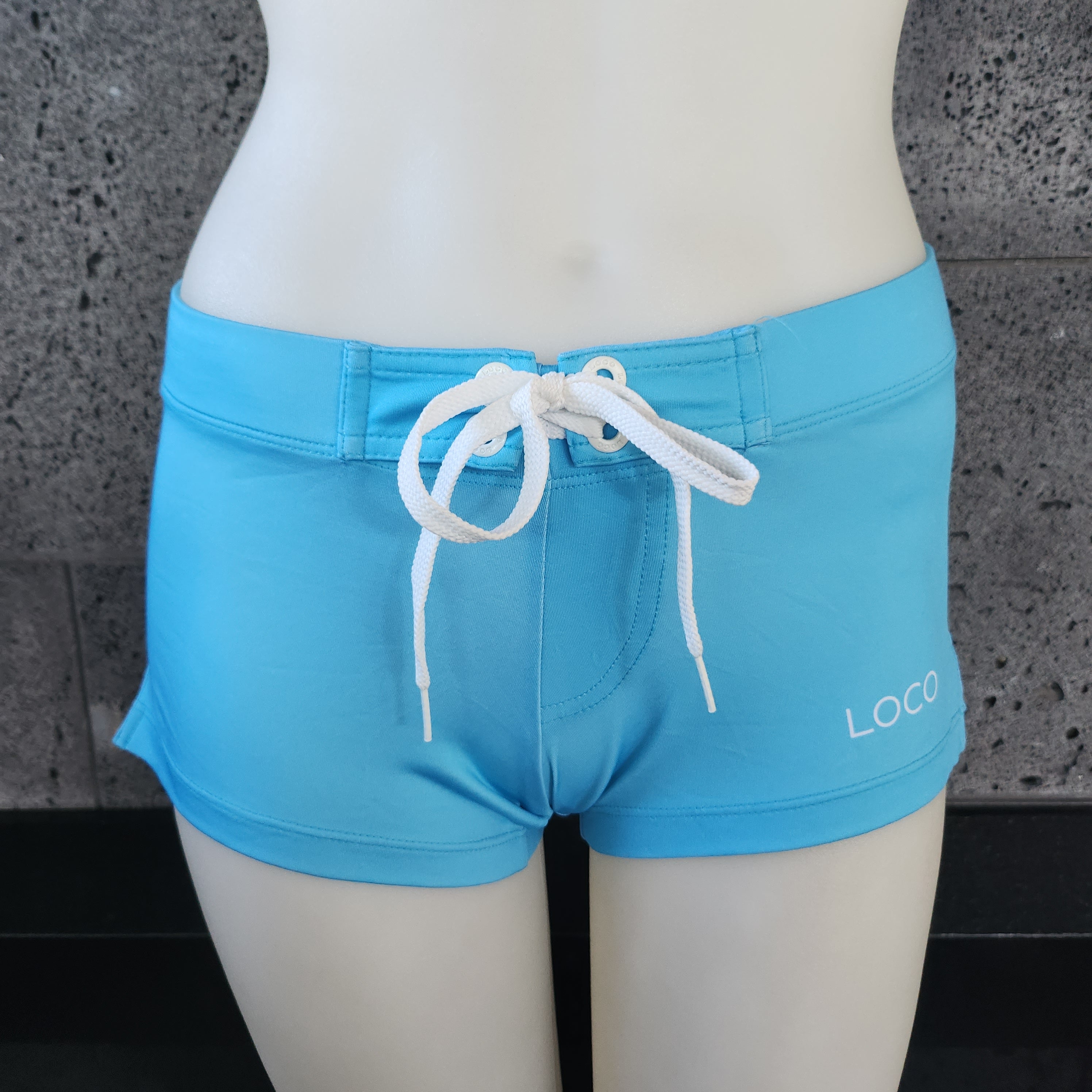 Loco Boutique Solid Logo Fitted Shorts