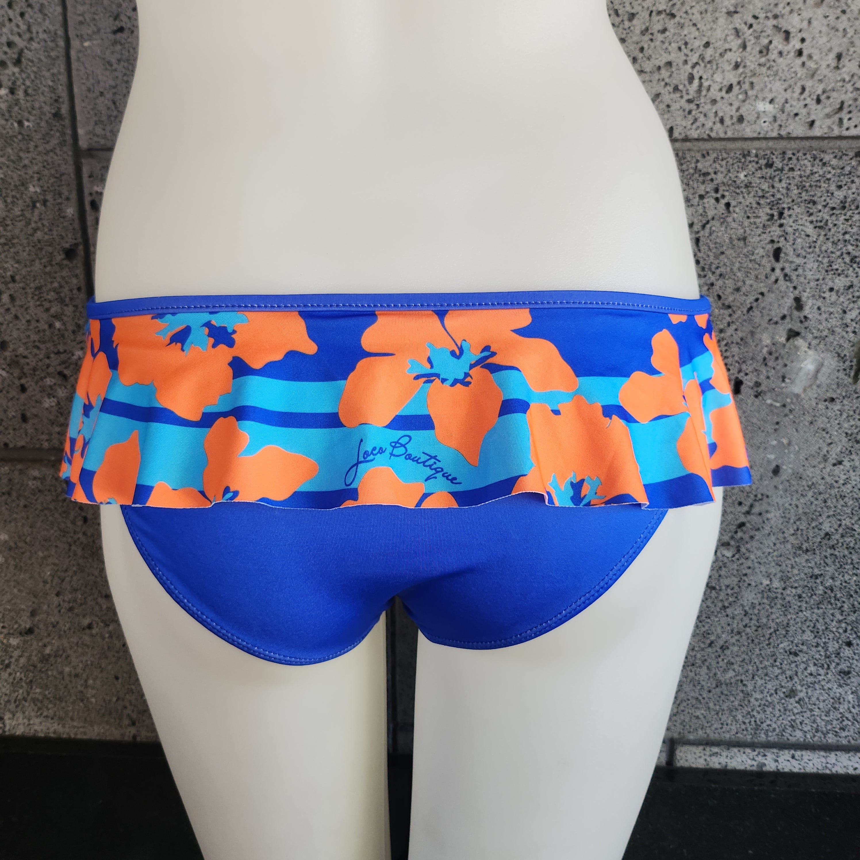 Loco Boutique Hibiscus Stripe Skirted Bottom