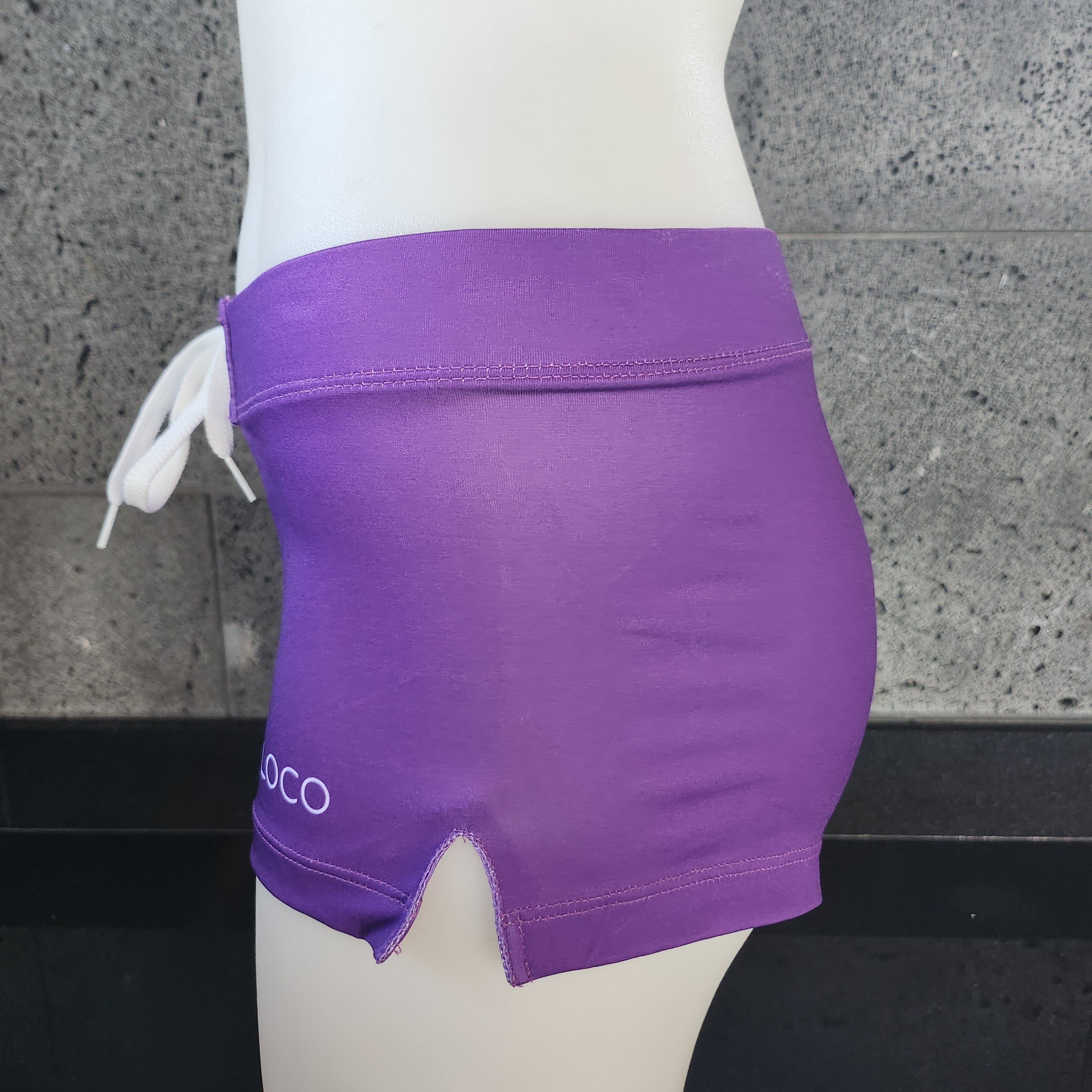 Loco Boutique Solid Logo Fitted Shorts