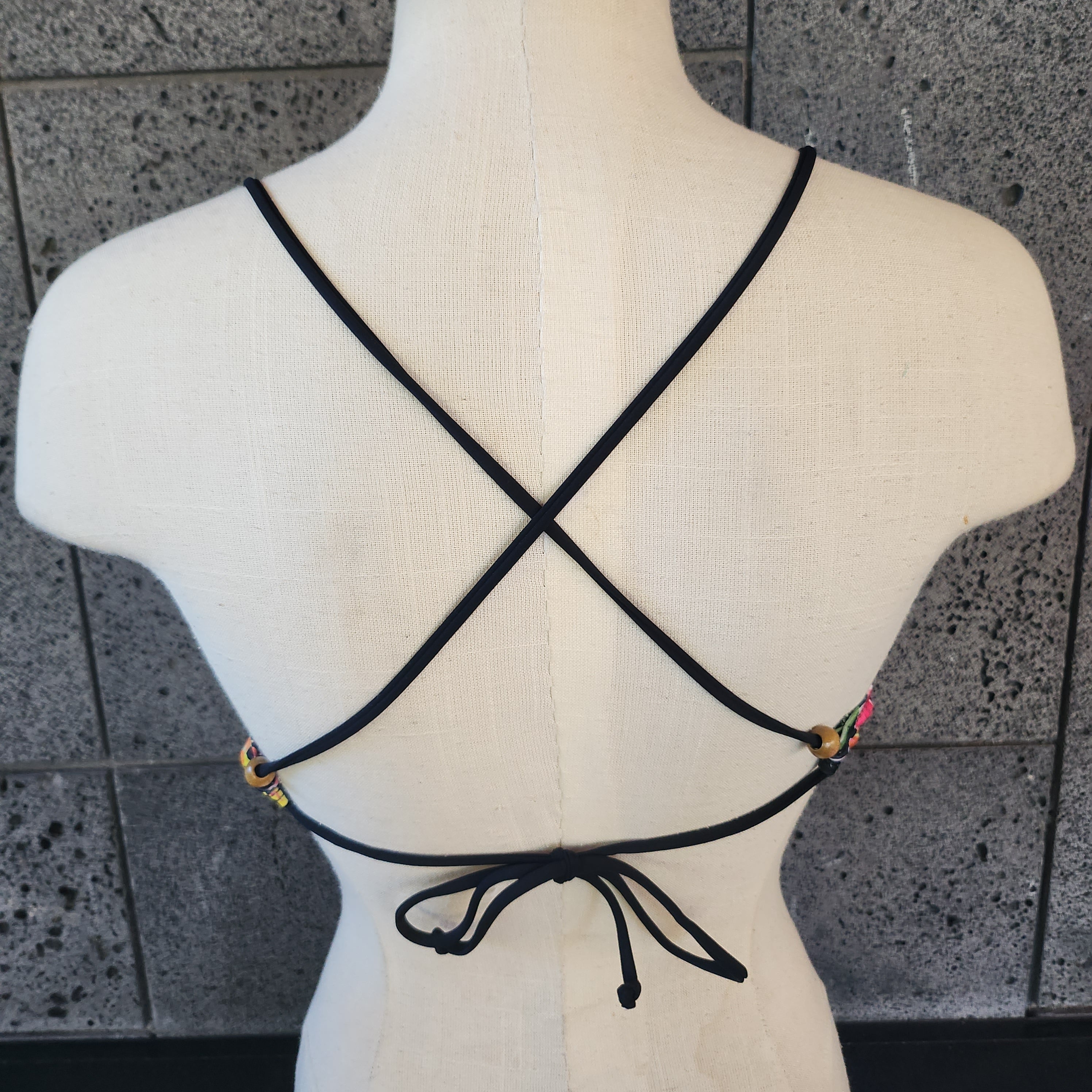 Loco Boutique Woman's Tropical Orchid Sporty Crop Top Bikini