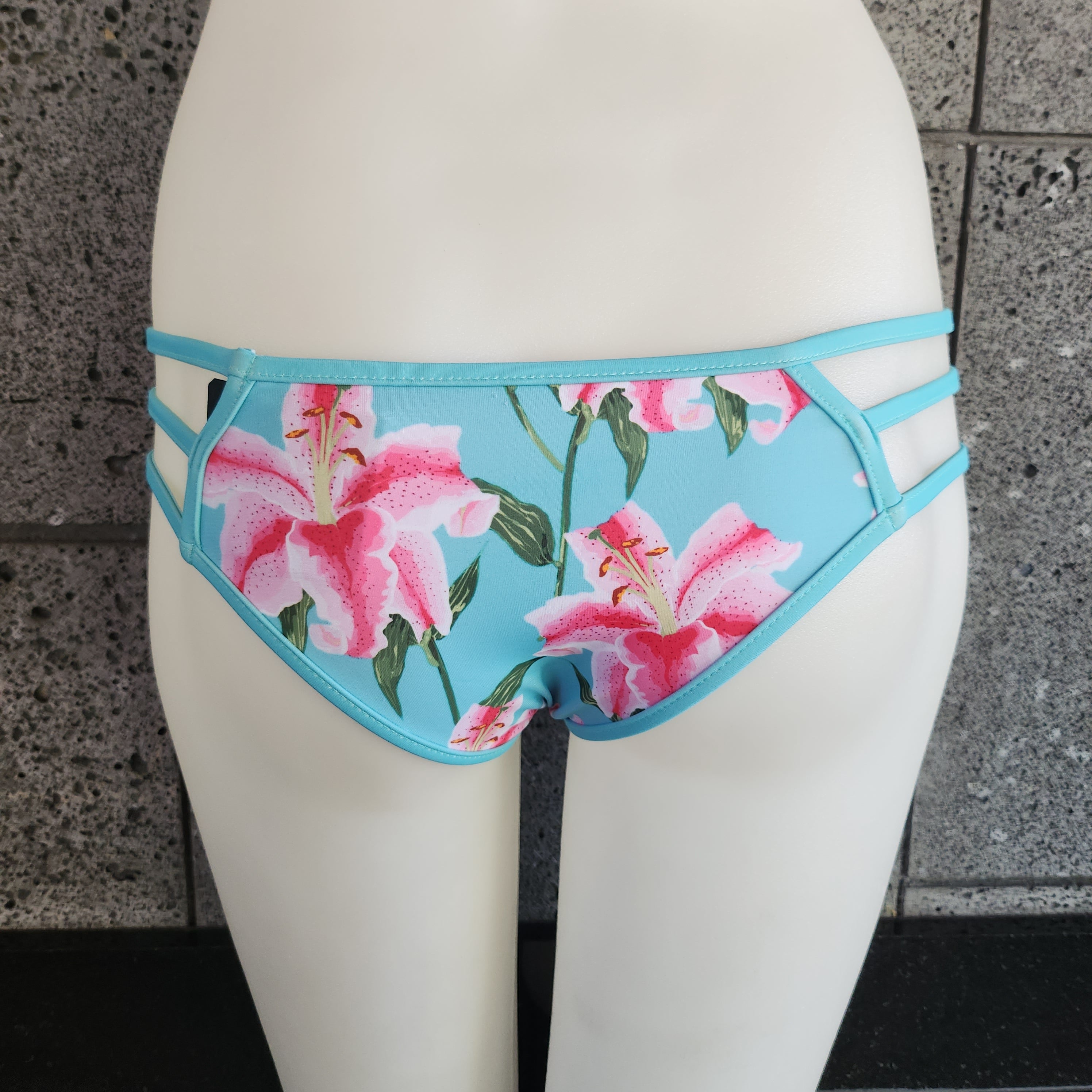 Loco Boutique Lilies Strapped Swim Bottom