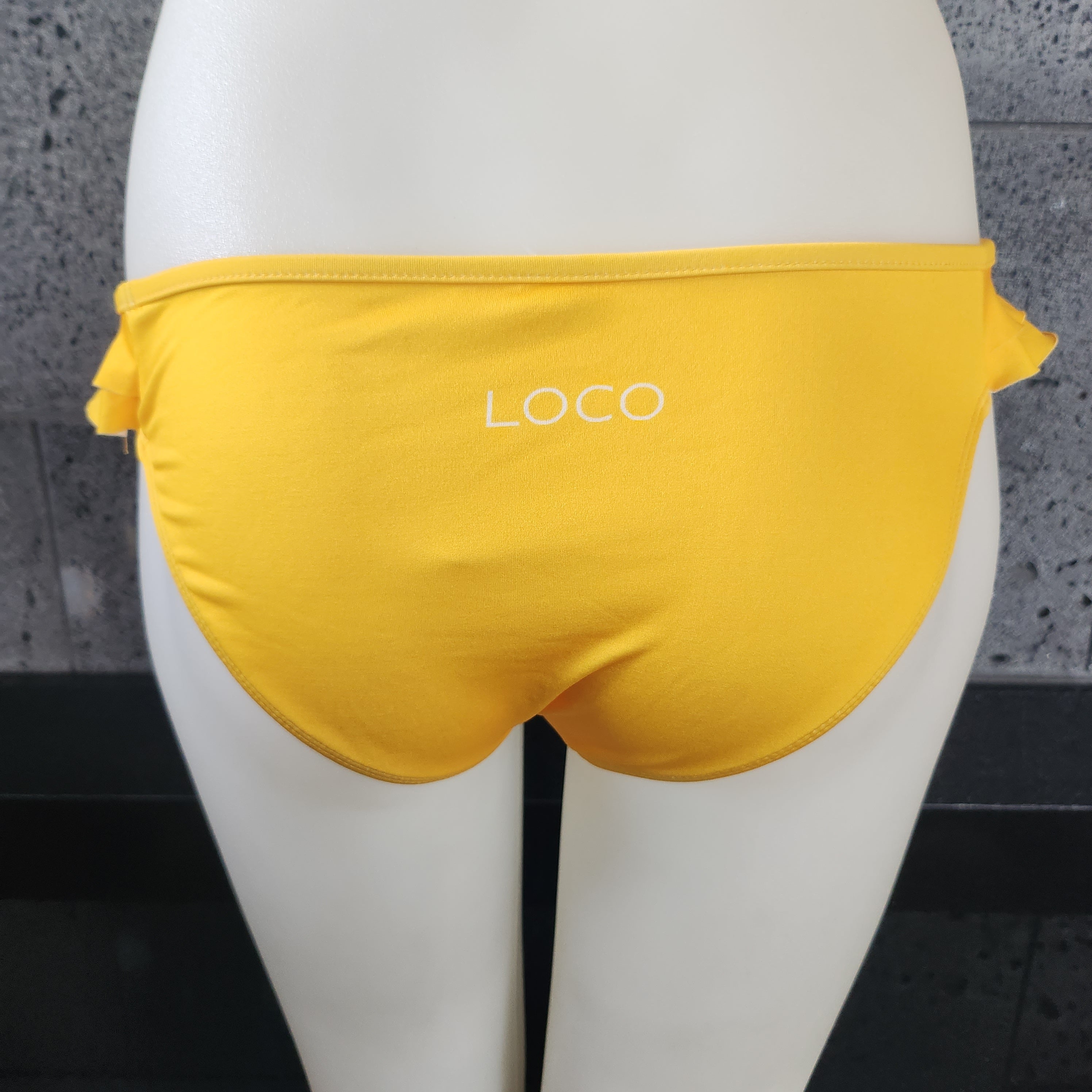 Loco Boutique Solid Logo Double Sided Ruffles Bikini