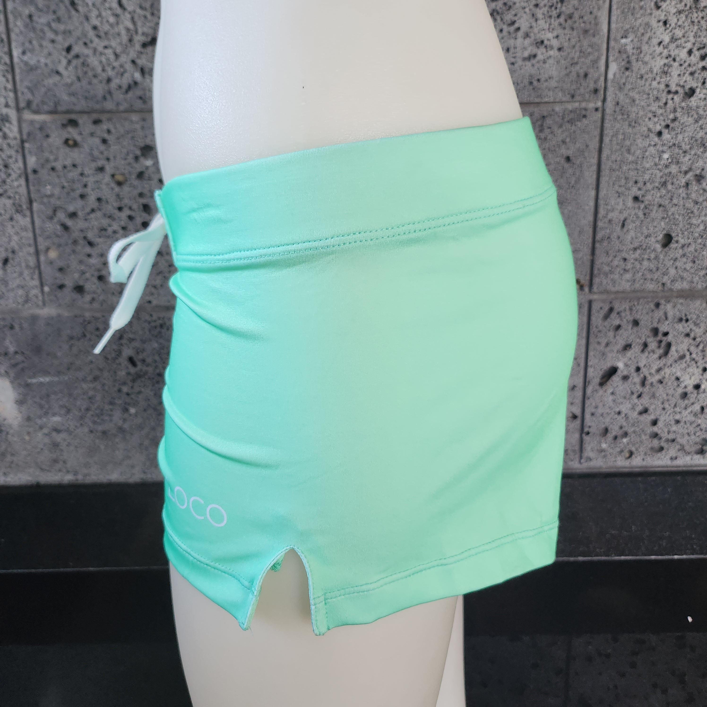 Solid Logo Fitted Shorts - Loco Boutique