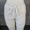 Loco Boutique Linen Mid-Thigh Length Boardshort - CREAM / XS