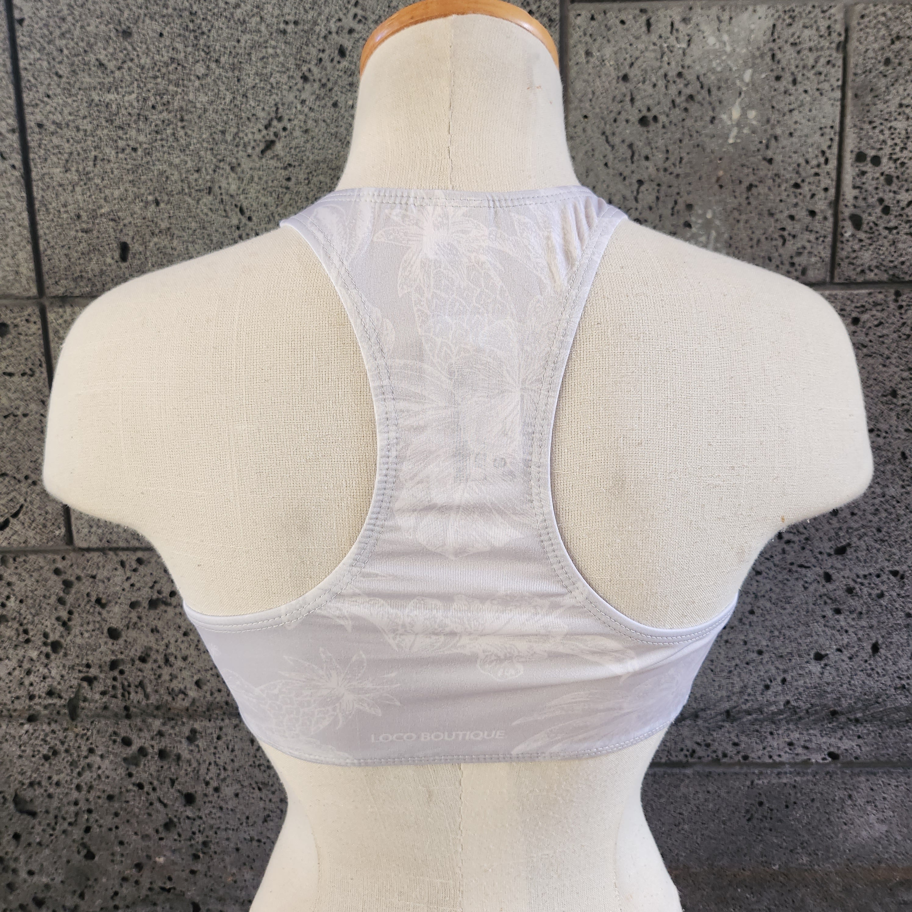 Loco Boutique Lagoon Zip Front Crop Halter