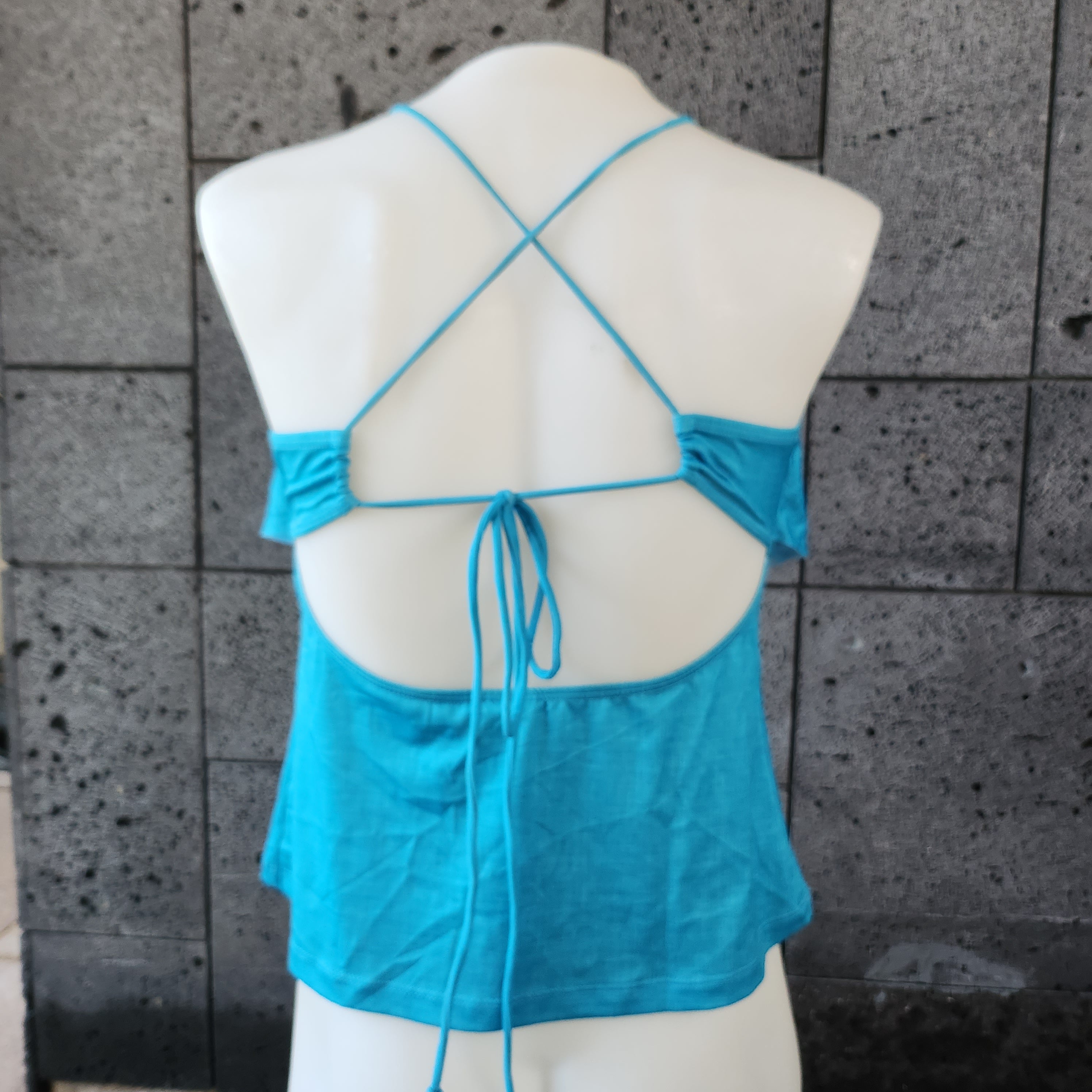 Loco Boutique Linen Flounce Front Tankini