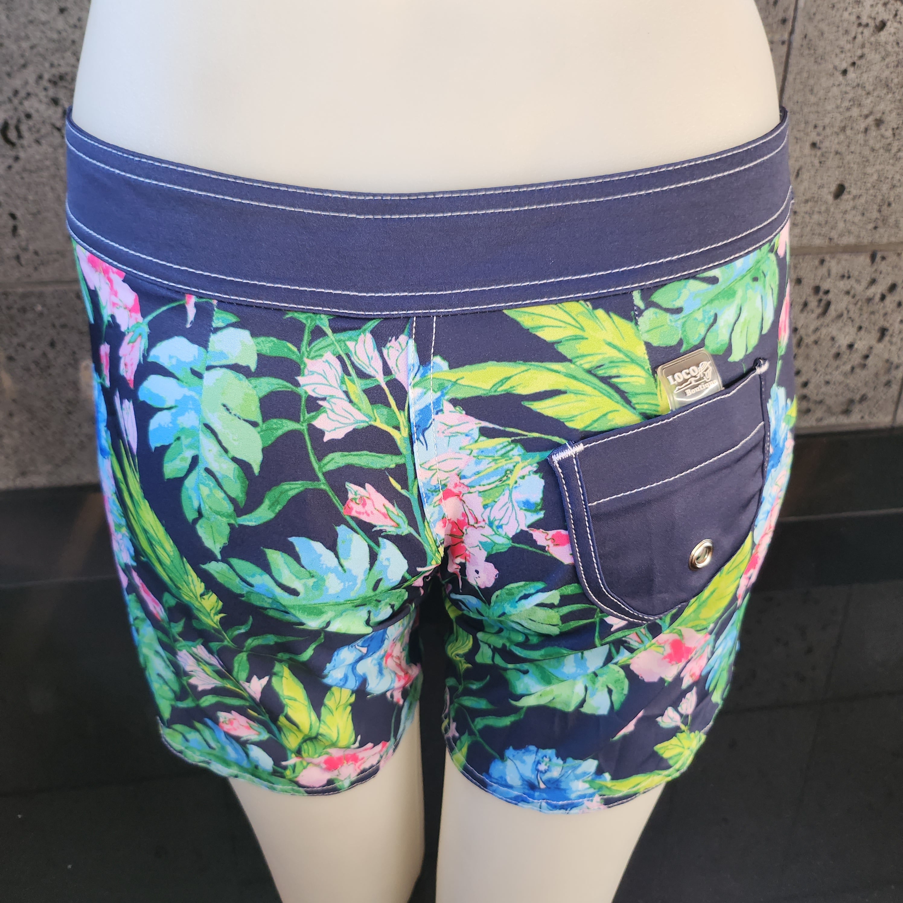 Loco Boutique Water Color Mid-Thigh Length Boardshort