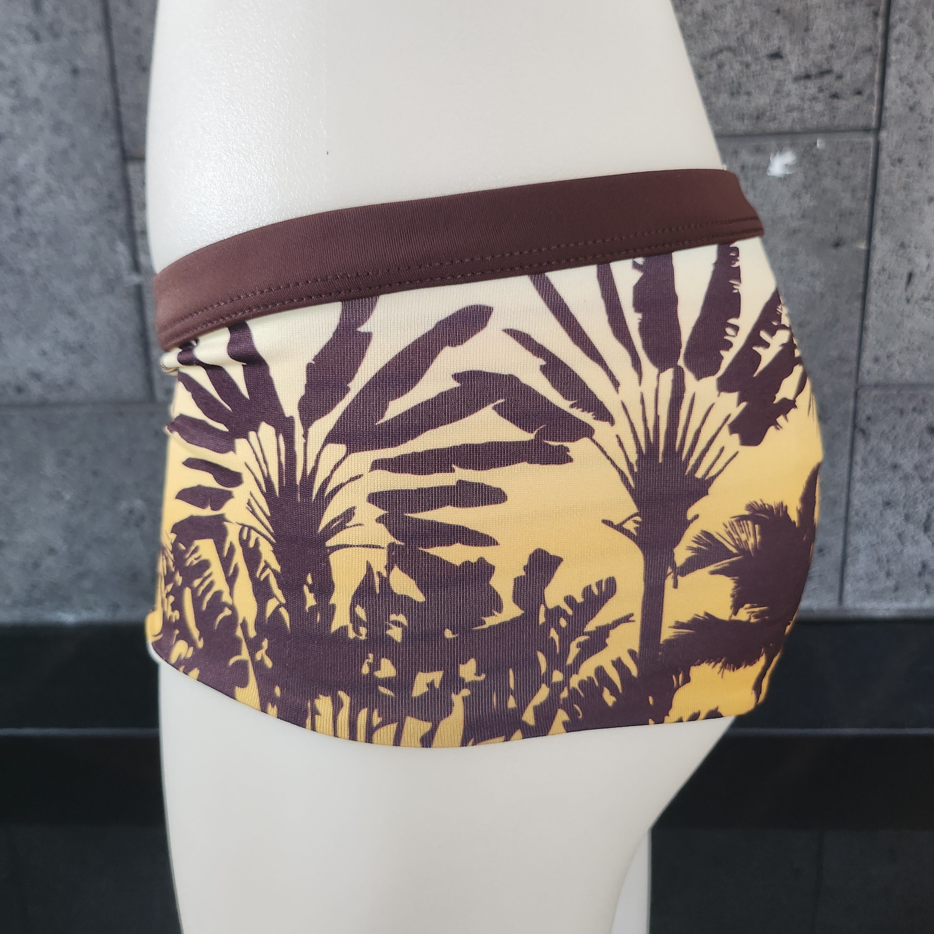 Loco Boutique Shadow Stripe Reversible Boyshort Swim Bottom