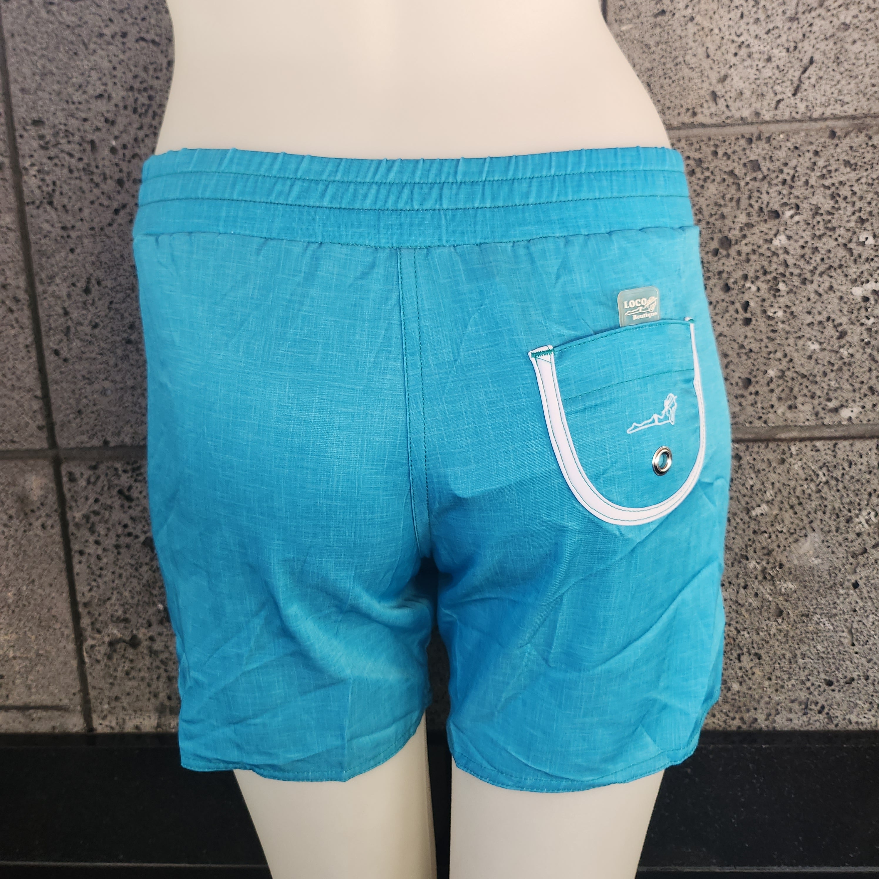 Loco Boutique Linen Mid-Thigh Length Boardshort