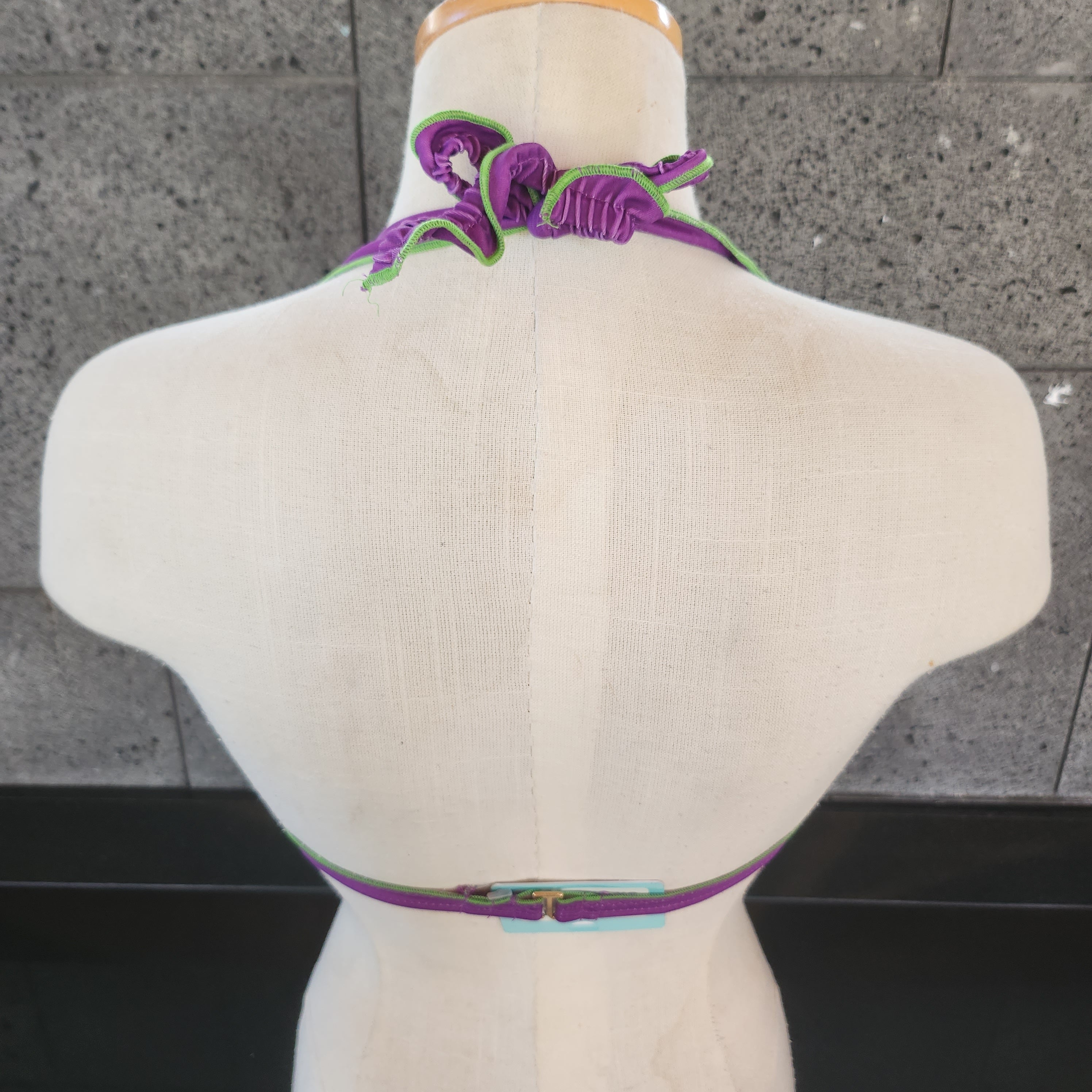 Loco Boutique Purple Push-Up Halter Bikini Top