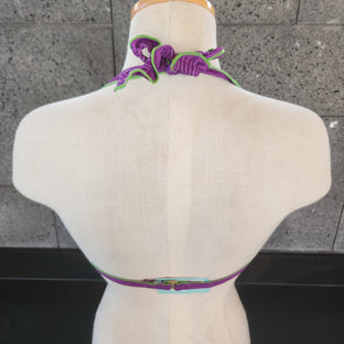 Loco Boutique Purple Push-Up Halter Bikini Top