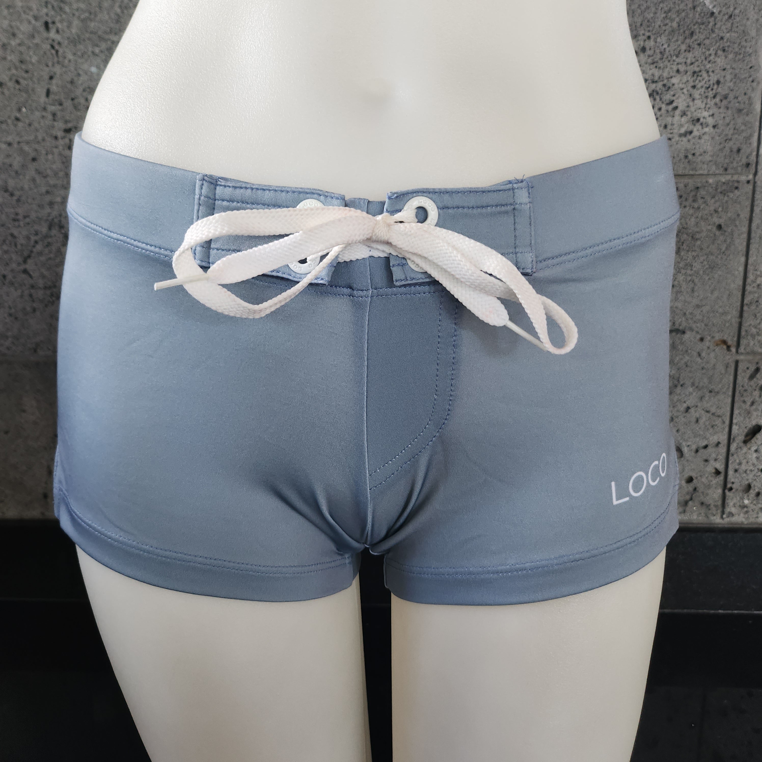 Loco Boutique Solid Logo Fitted Shorts