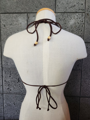 Loco Boutique Aloha Friday Chocolate Triangle Bikini Top