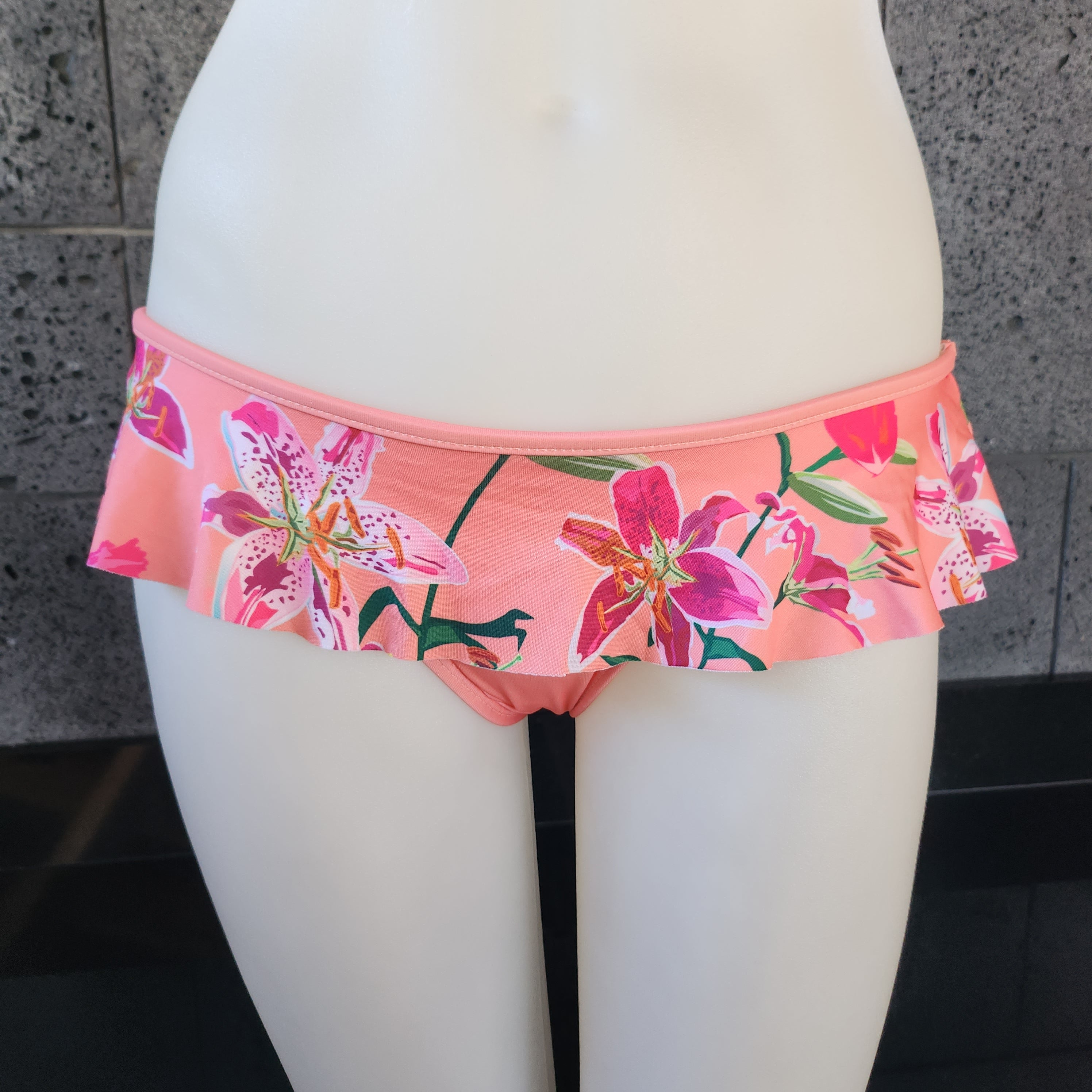 Loco Boutique Woman's Tropical Orchid Skirted Bikini Bottom