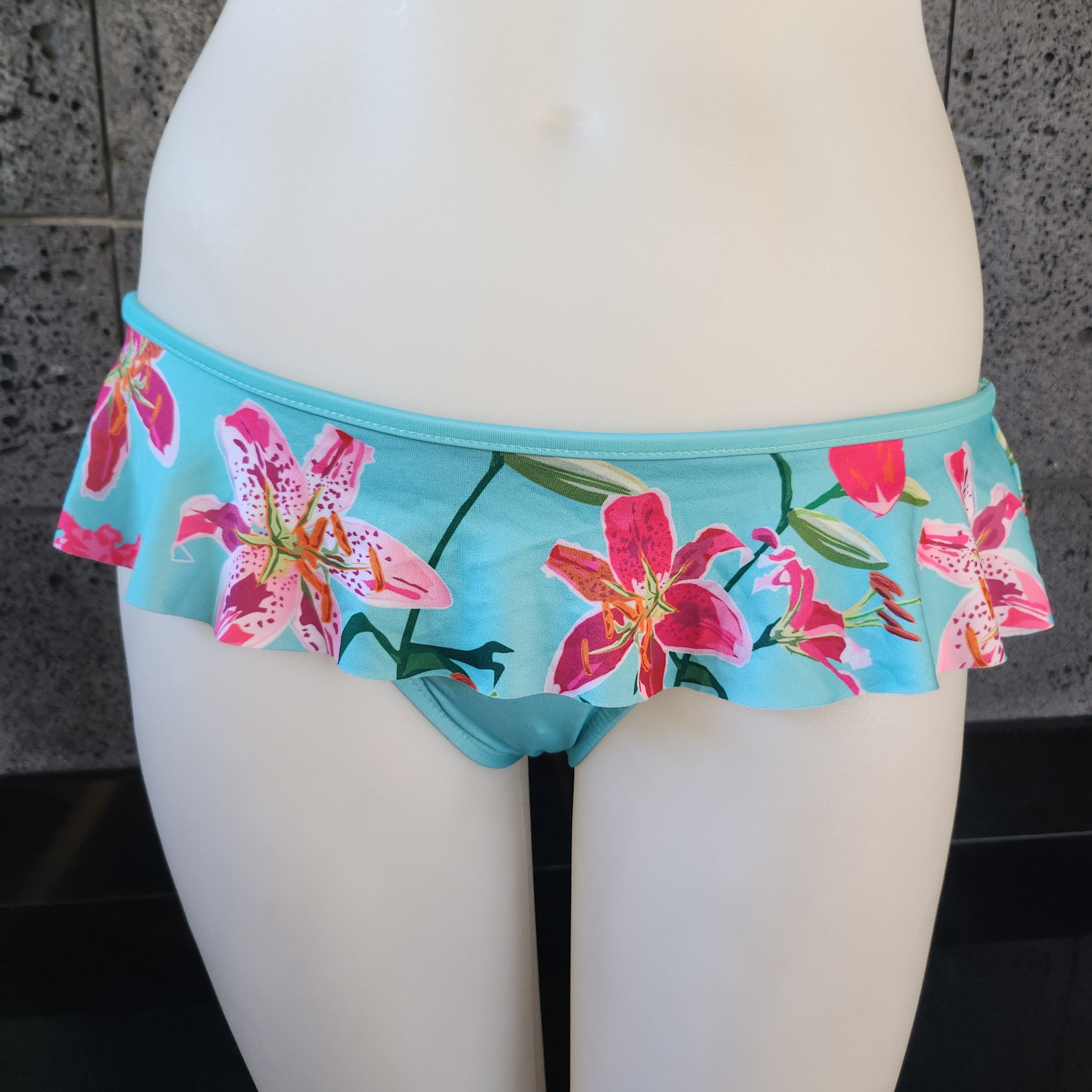 Loco Boutique Woman's Tropical Orchid Skirted Bikini Bottom