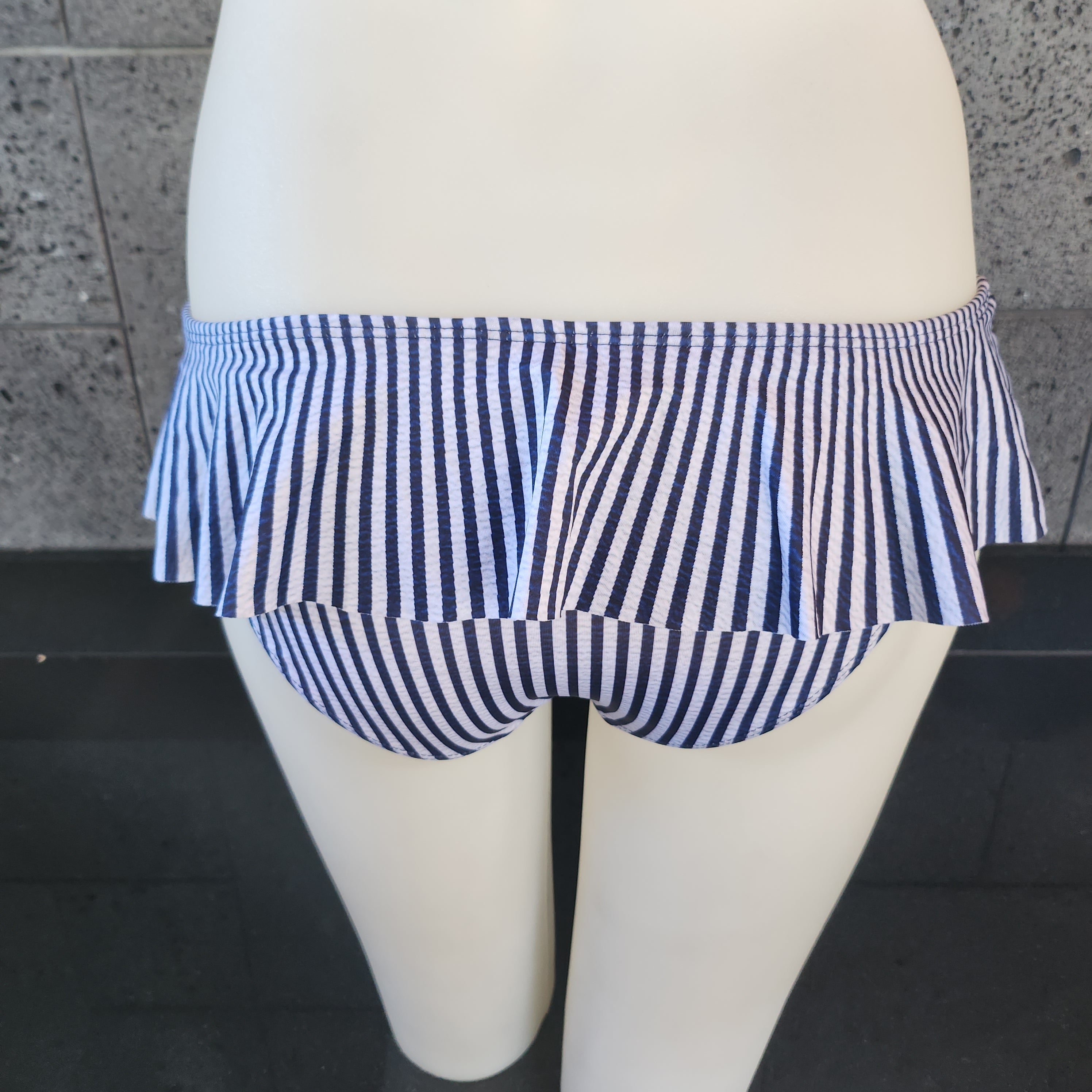 Loco Boutique Seersucker Skirted Swim Bottom