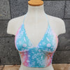 Loco Boutique Sea Life Long Line Triangle Bikini Top - RAINBOW / XS