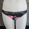 Loco Boutique Lilies Lace Swim Bottom - BLACK / M