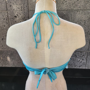 Loco Boutique Tropical Bird Flounce Front Halter Crop Top