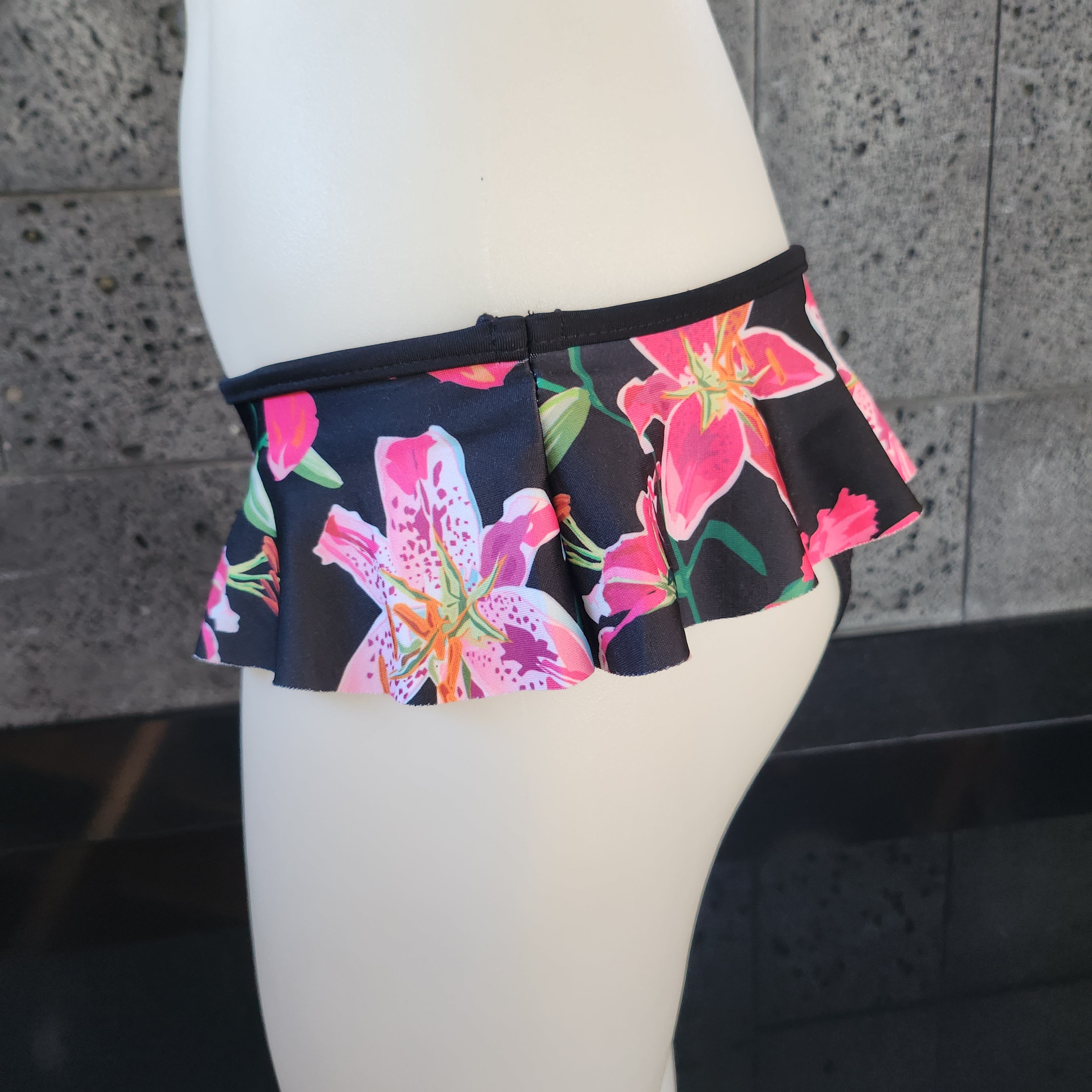 Loco Boutique Woman's Tropical Orchid Skirted Bikini Bottom