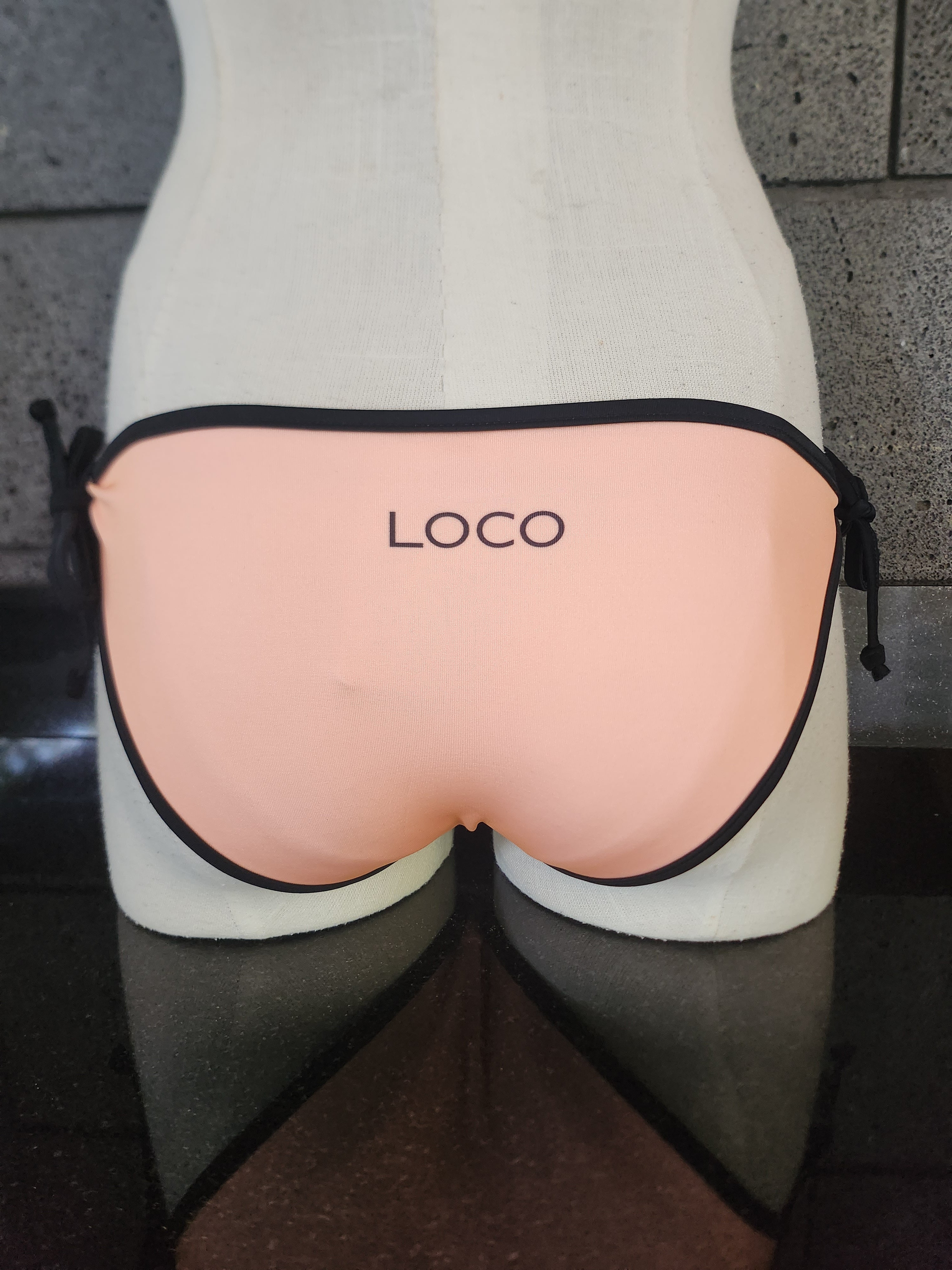 Loco Boutique Neon Black Piping Removable Bows