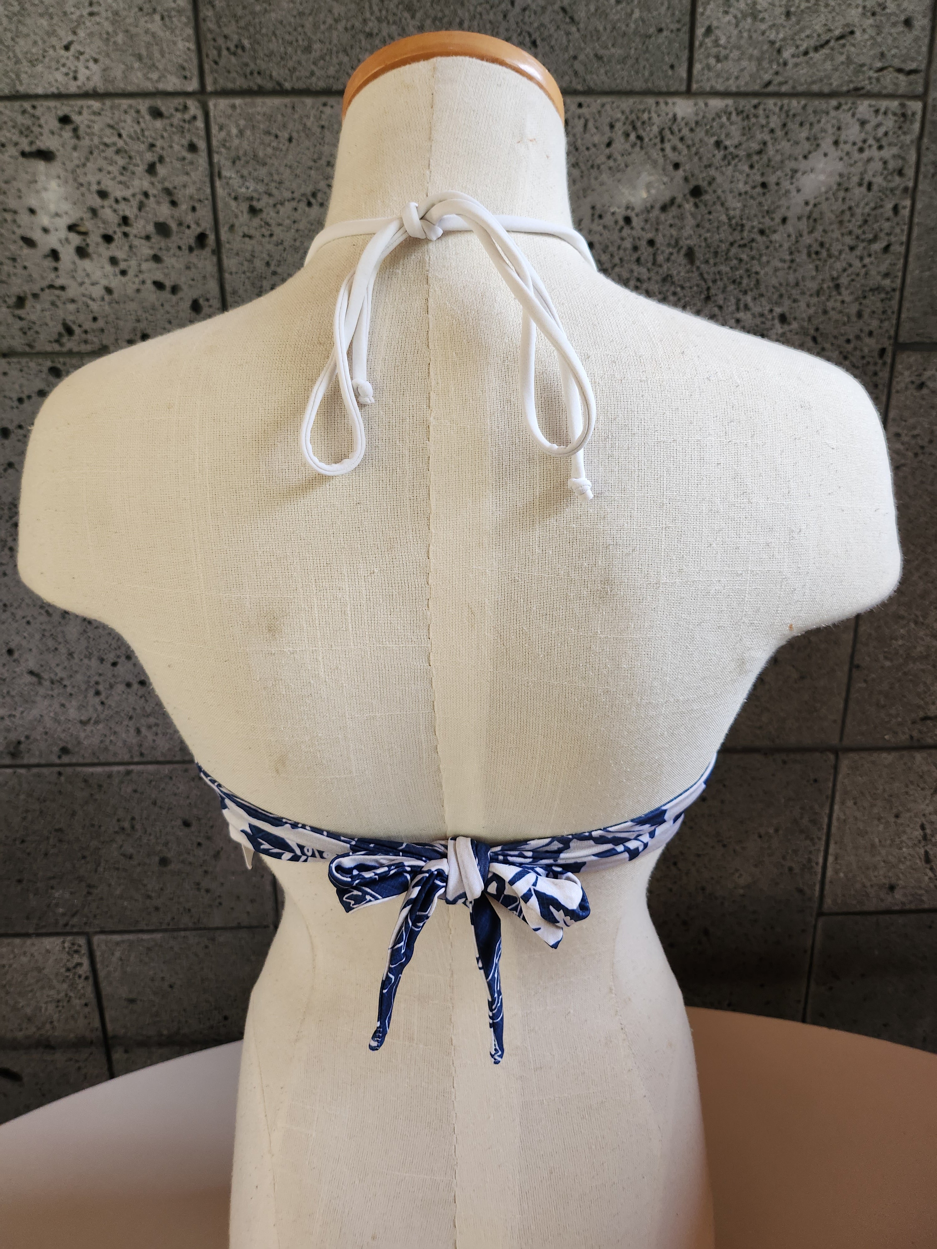 Loco Boutique Nostalgia Flowers Reversible Halter Crop Top
