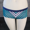 Loco Boutique Striped Chevron Reversible Boyshorts - JUNGLE GREEN / XS