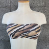 Loco Boutique Tiger Strappy Back Bandeau - BLACK / XS