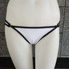 Loco Boutique Pure B&W High-Cut Thong - WHITE / S