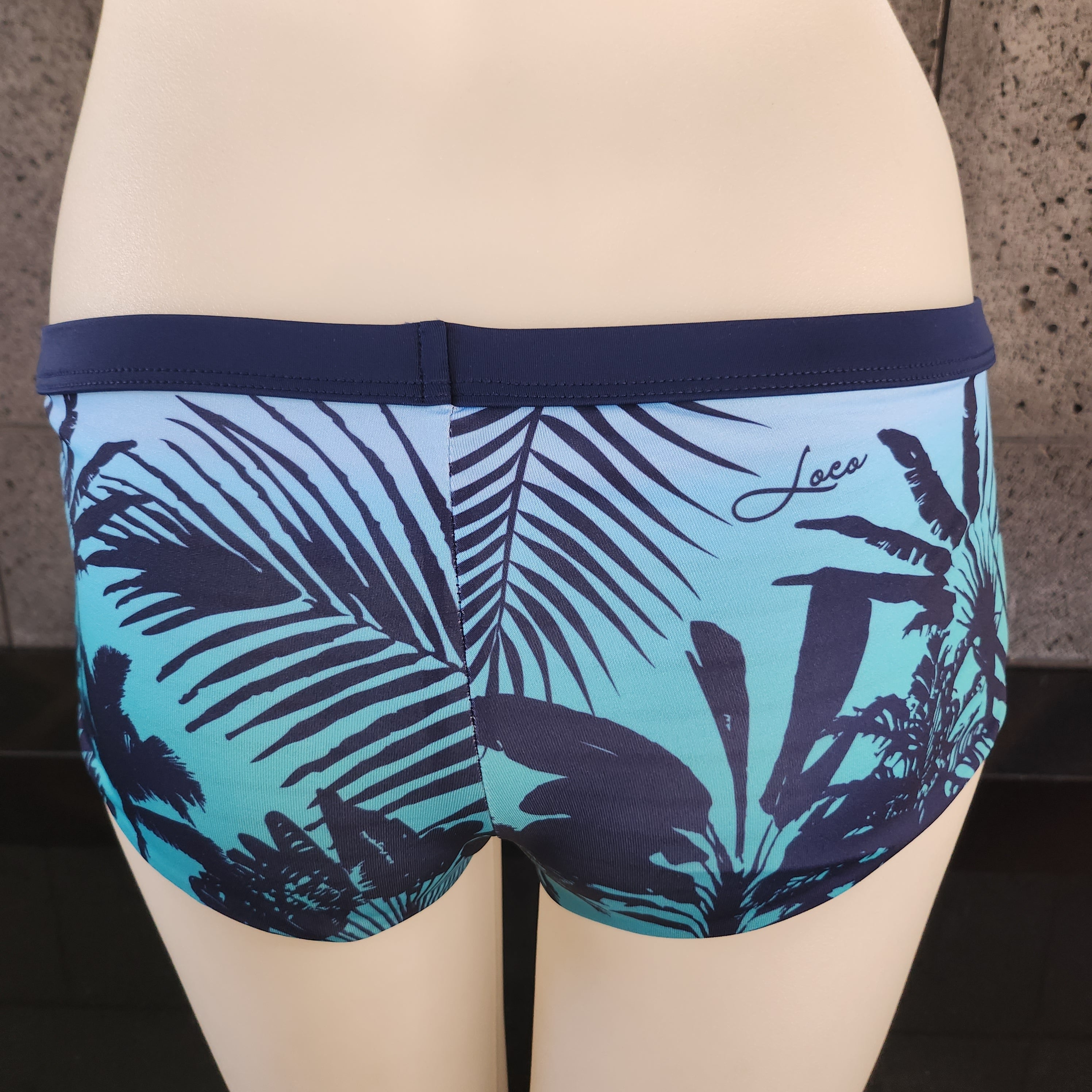 Loco Boutique Shadow Stripe Reversible Boyshort Swim Bottom