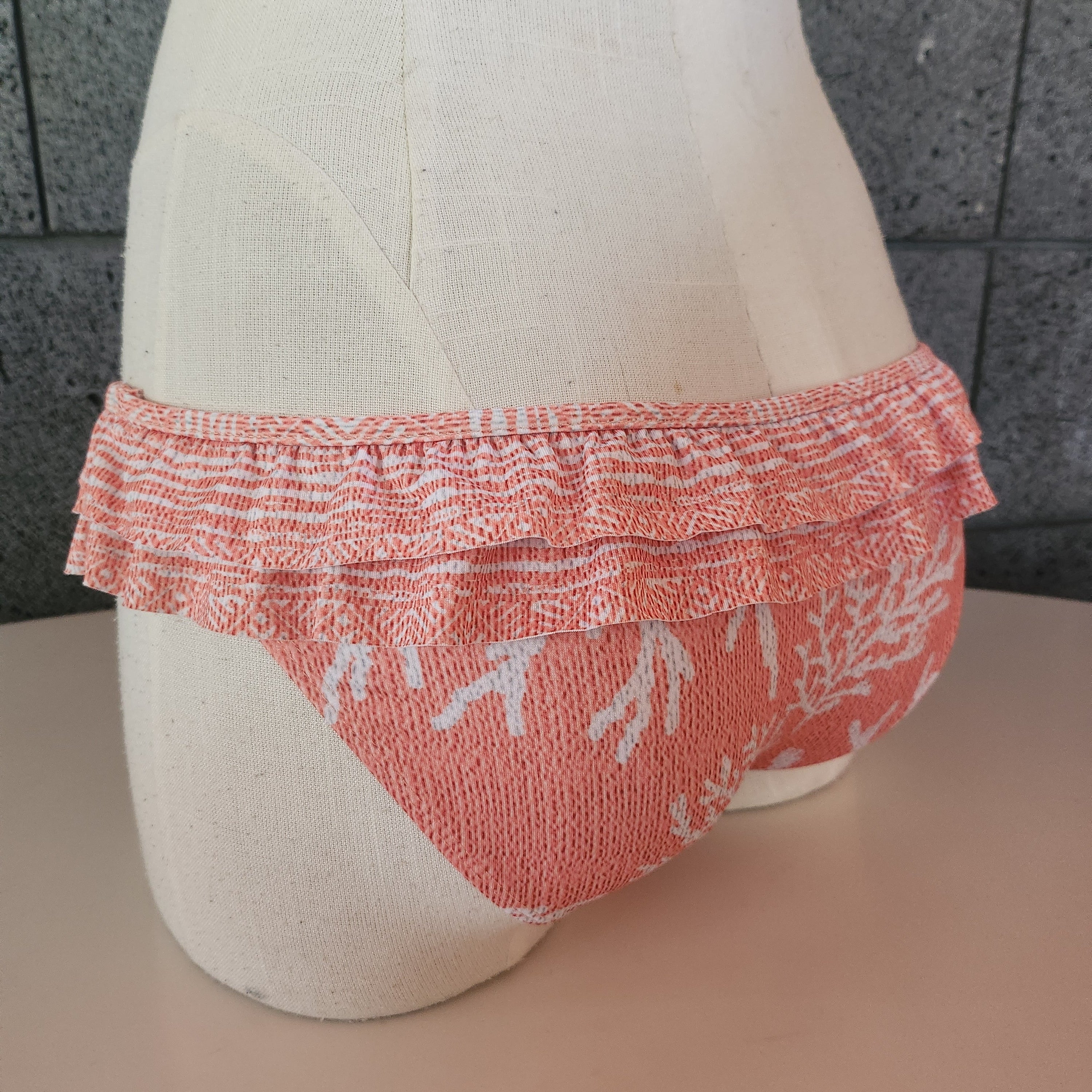 Loco Boutique Coral 2.0 Double Ruffle Bikini Bottom