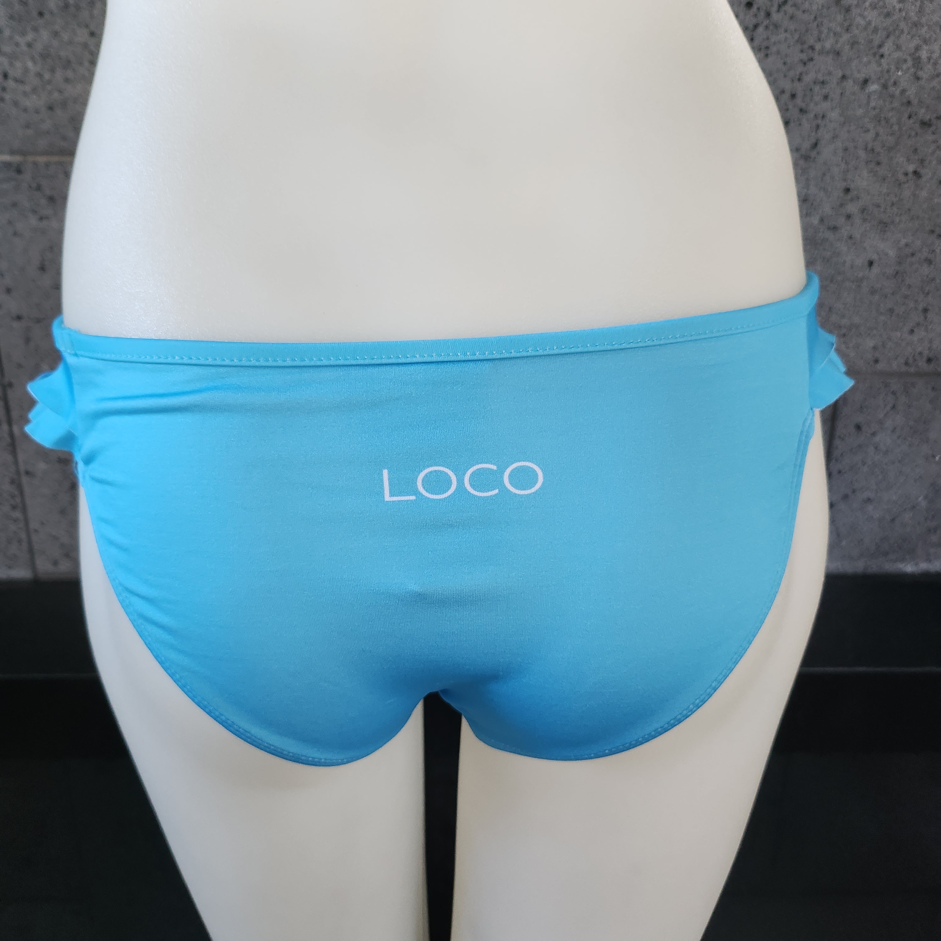 Loco Boutique Solid Logo Double Sided Ruffles Bikini