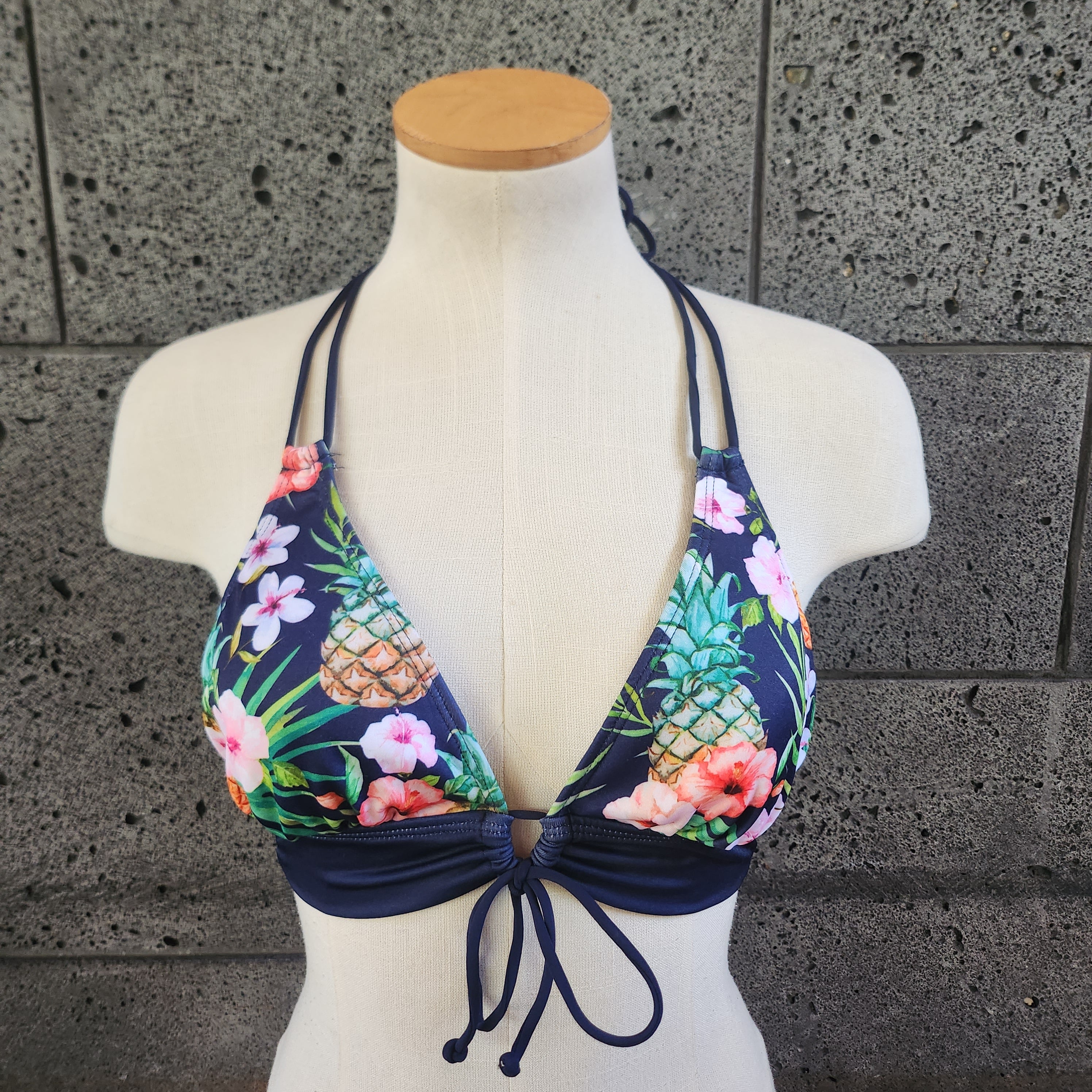 Pine and Flower Keyhole Front Banded Chest