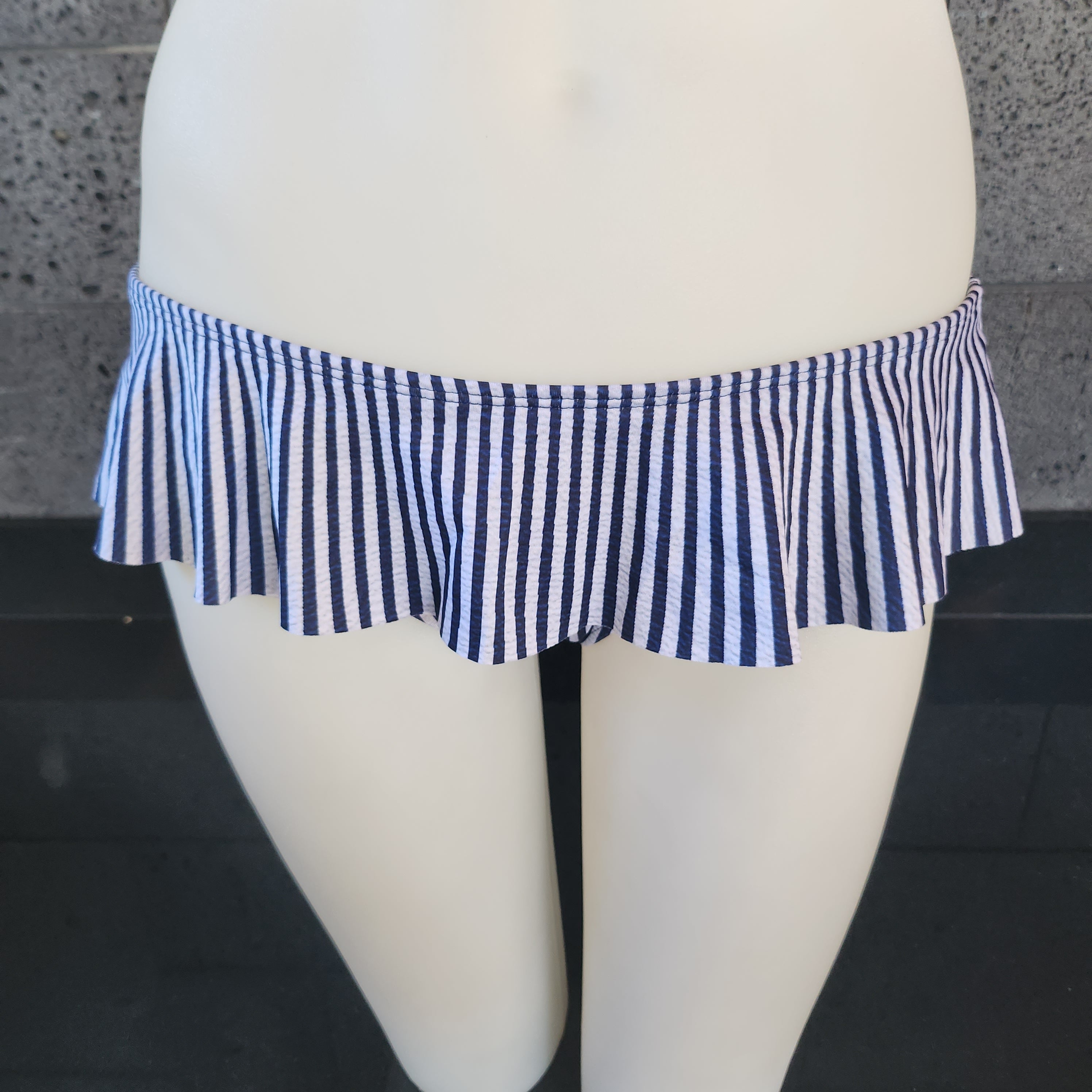 Loco Boutique Seersucker Skirted Swim Bottom