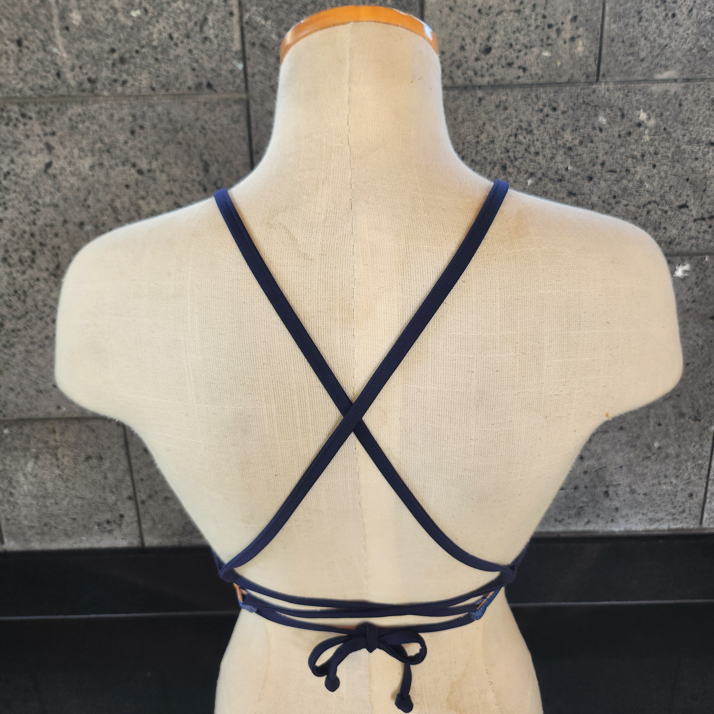 Loco Boutique Stitch Underwire Tie Back Bikini Top