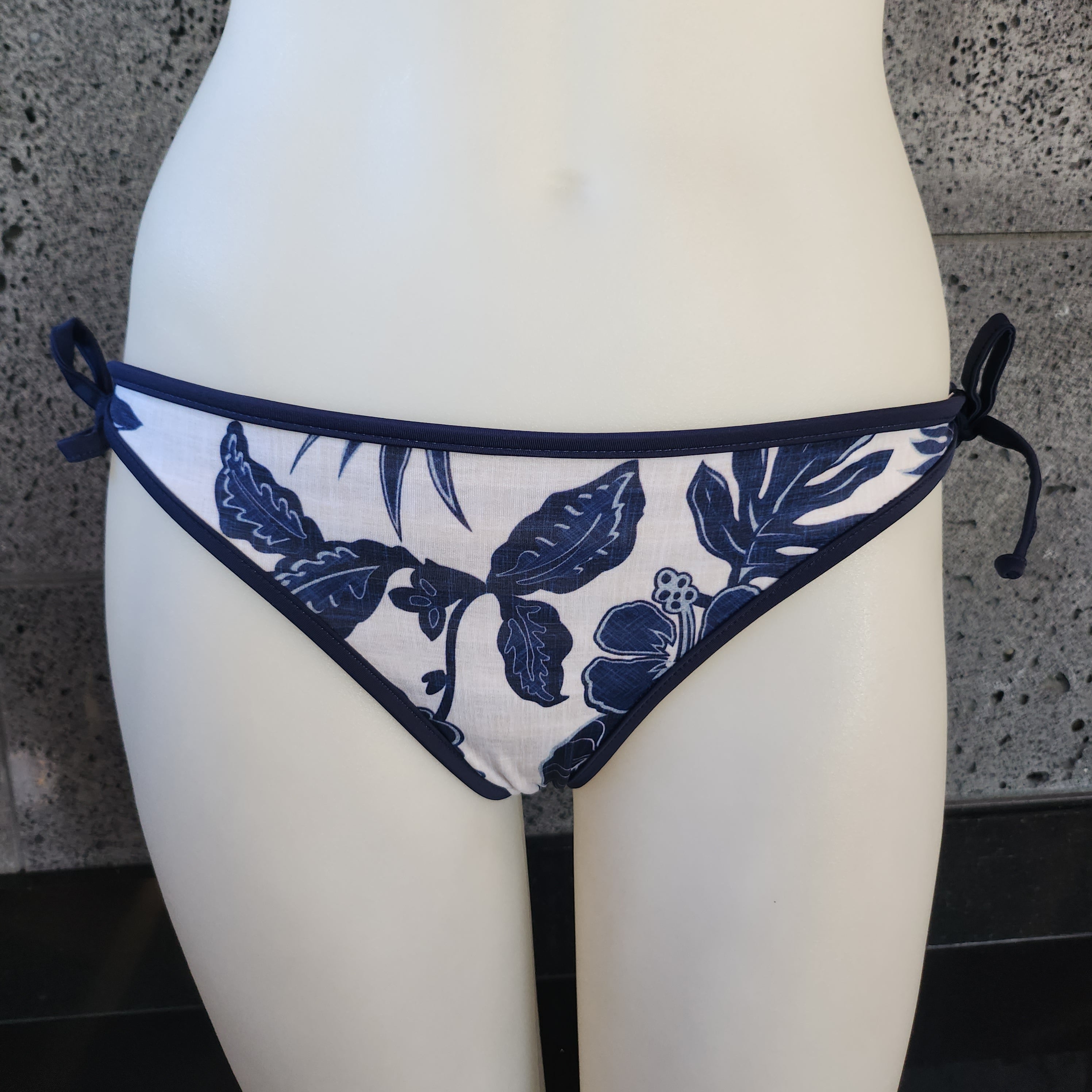 Loco Boutique Thicket Linen Stripe Reversible Bottom Side Ties