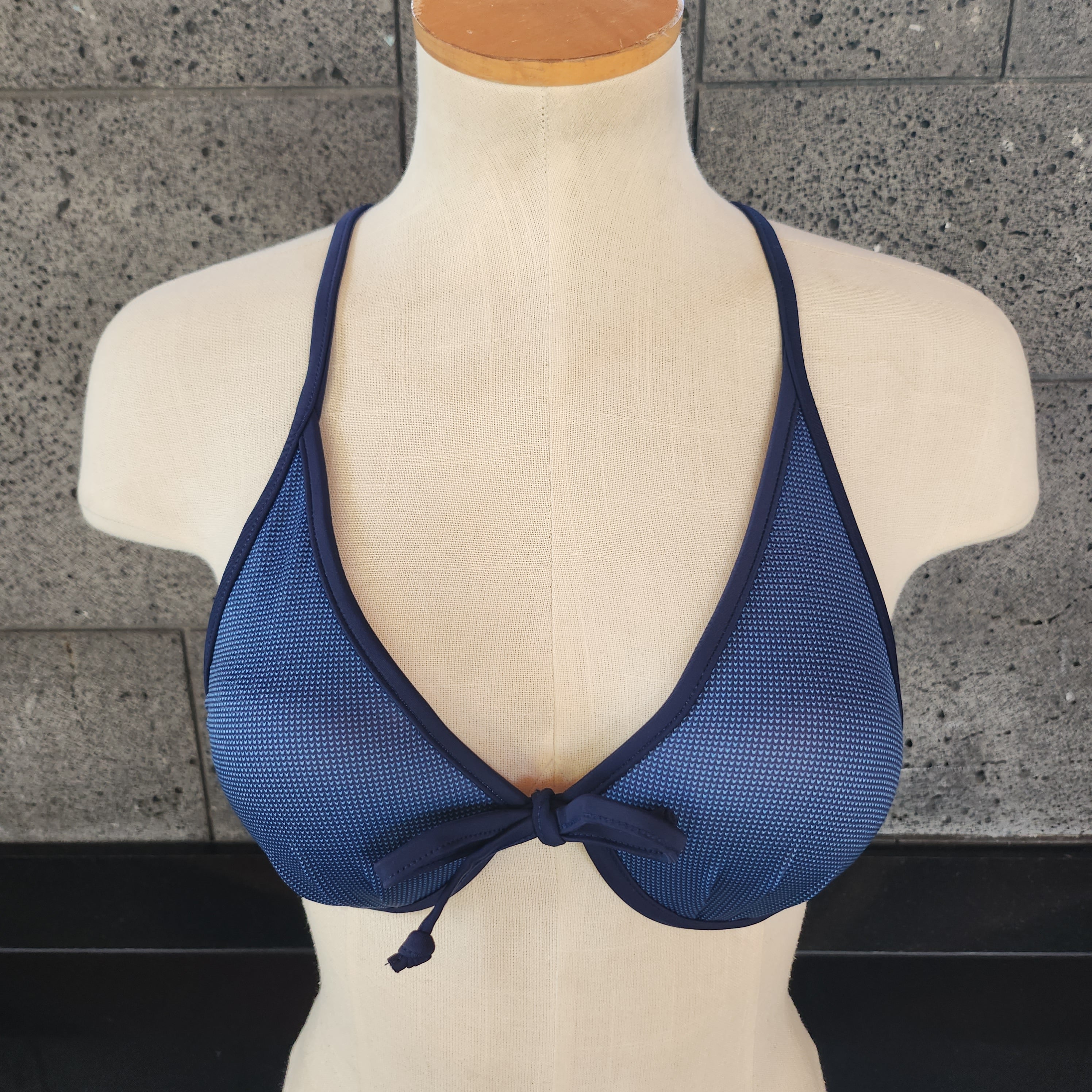 Loco Boutique Stitch Underwire Tie Back Bikini Top