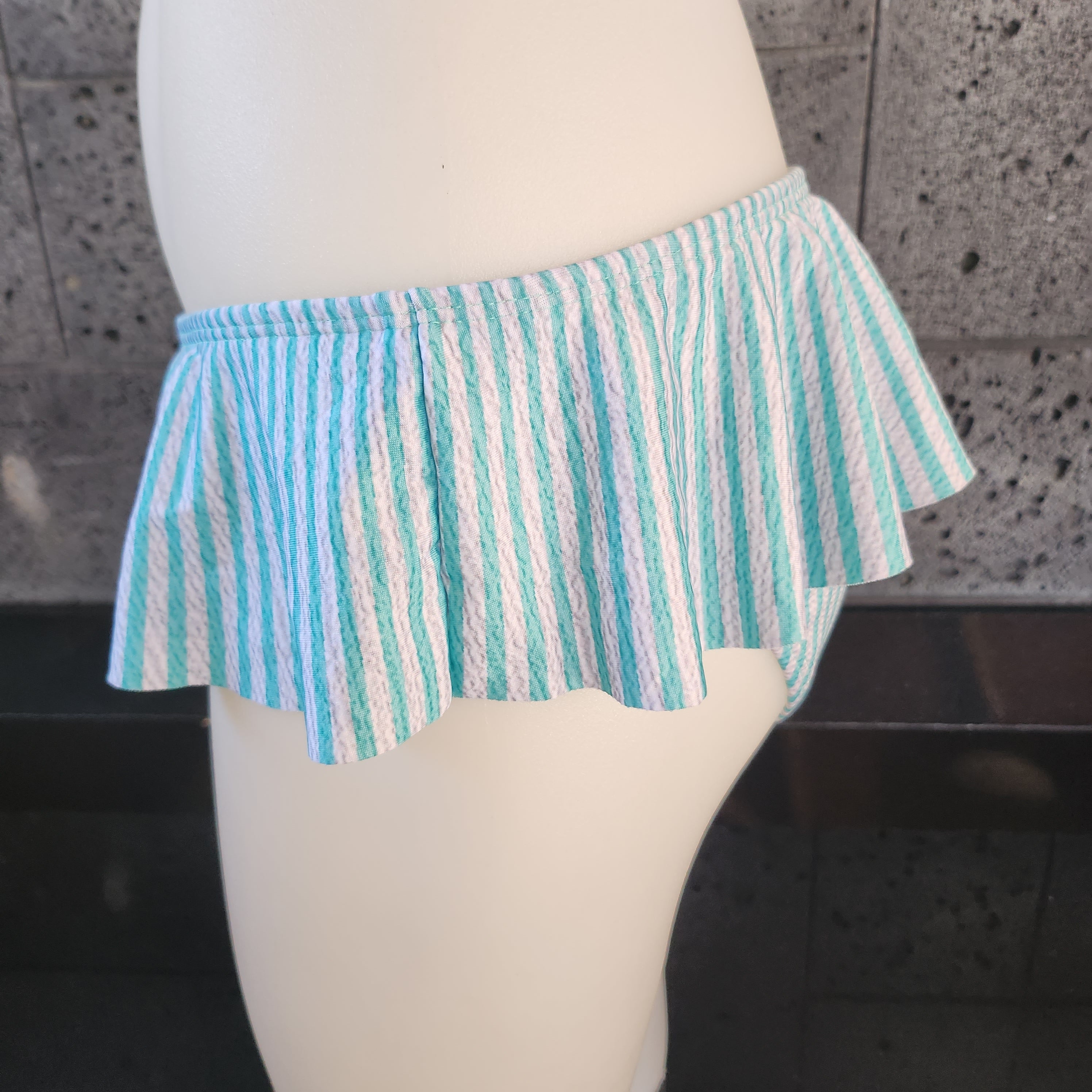 Loco Boutique Seersucker Skirted Swim Bottom
