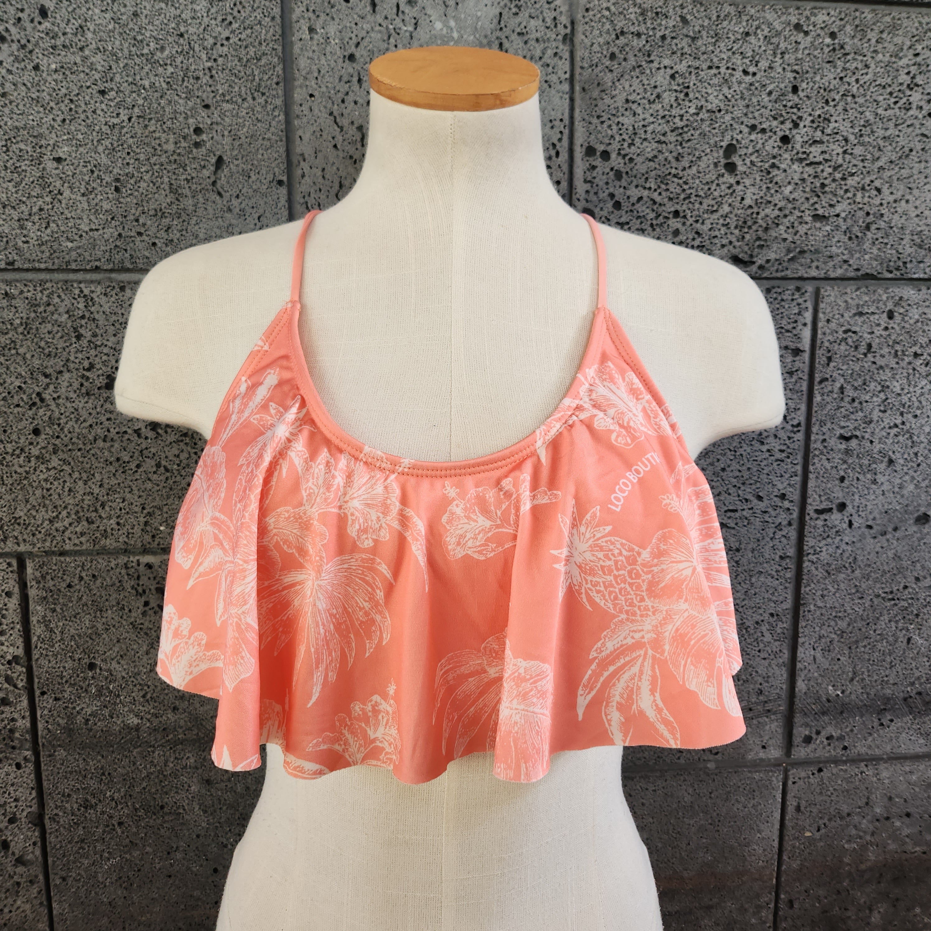 Loco Boutique Lagoon Flounce Crop Top