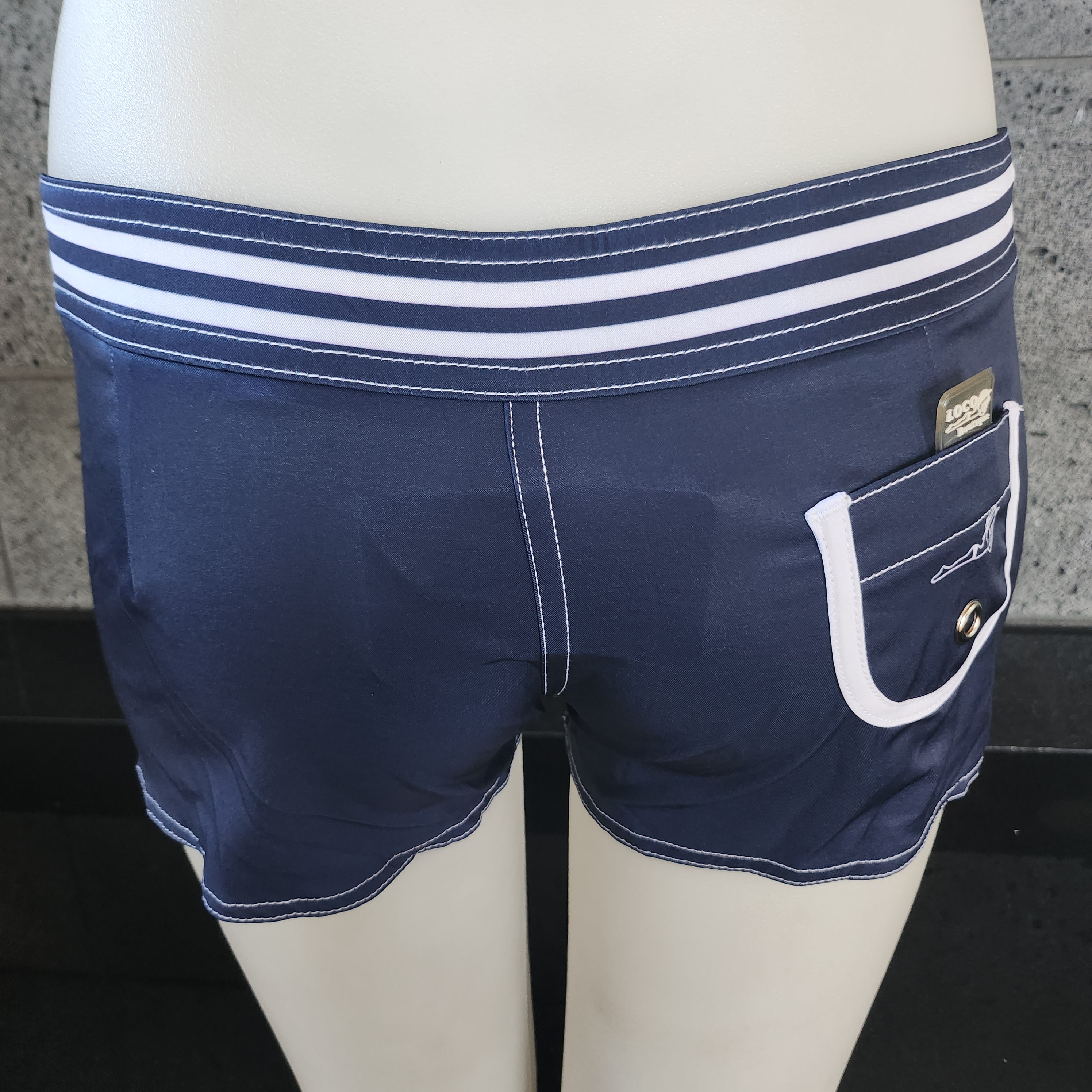 Loco Boutique Solid Stripe Boardshorts