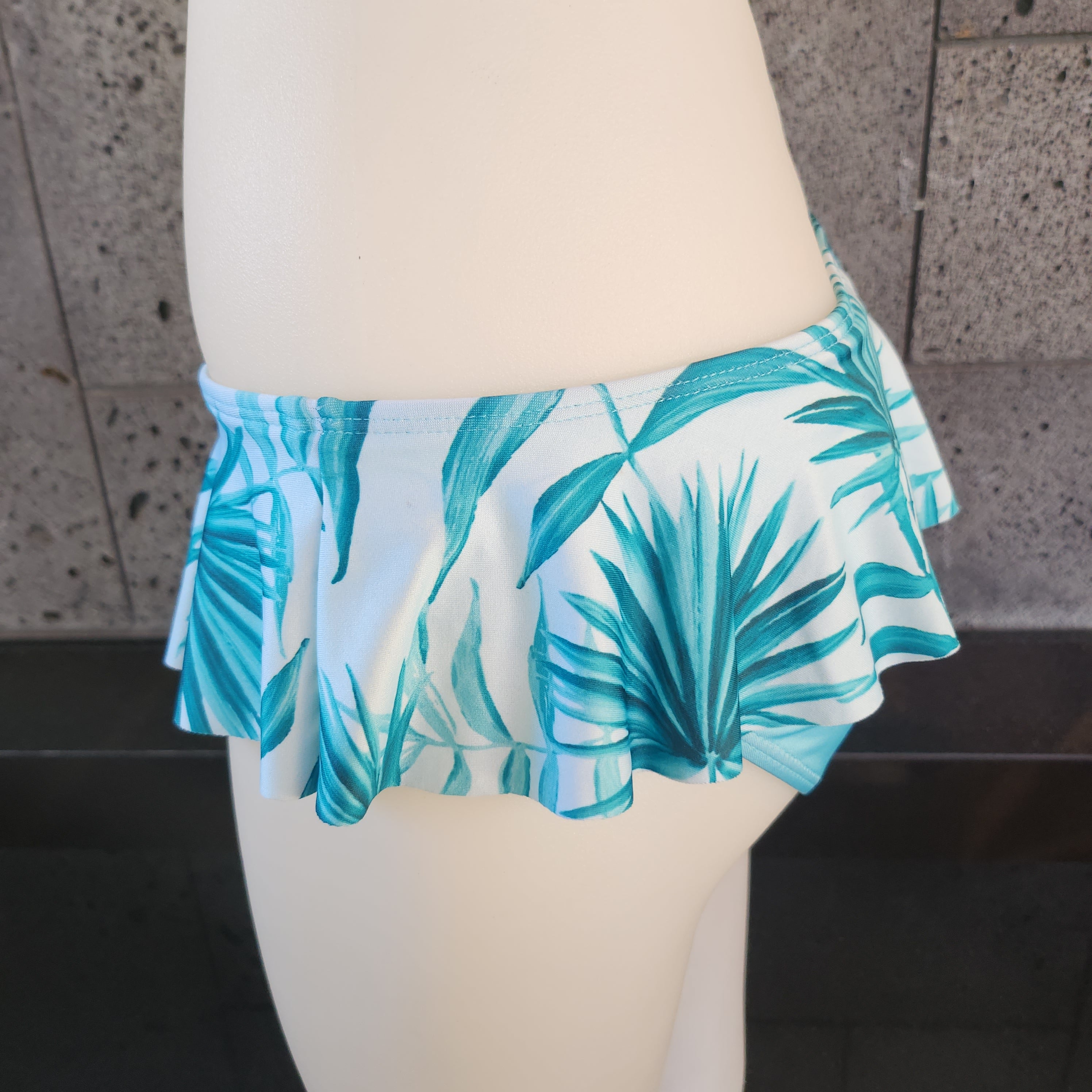Loco Boutique Tropical Leaves Skirted Bottom