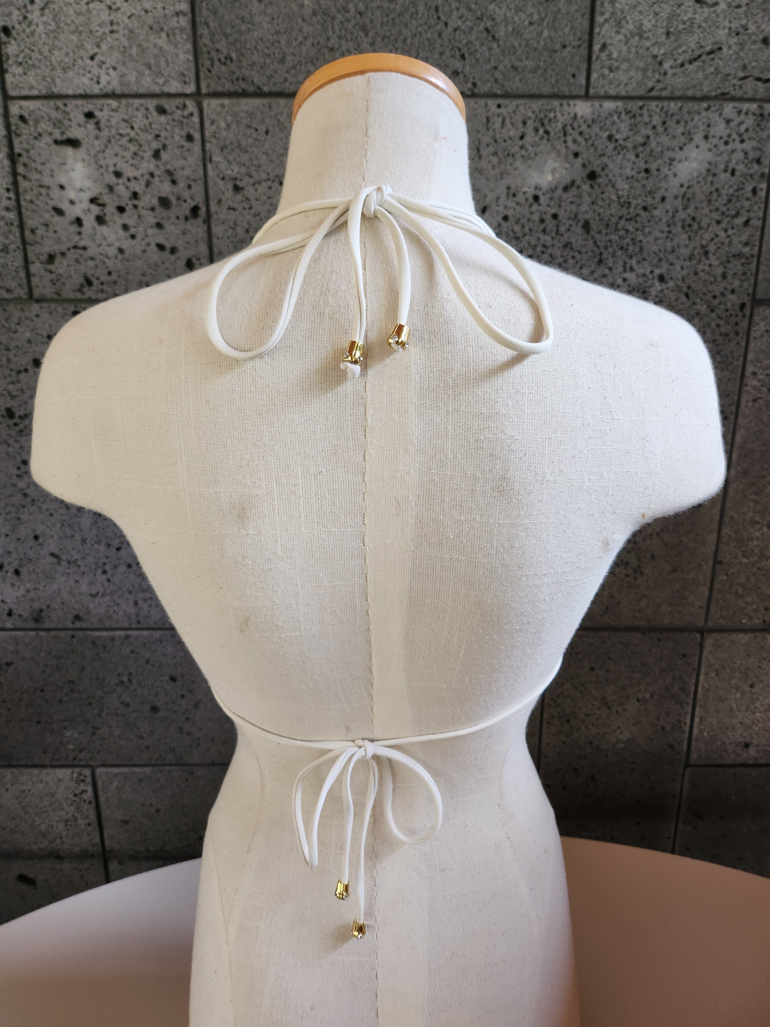 Loco Boutique Navajo Tie Back Two Tone Triangle Bikini Top