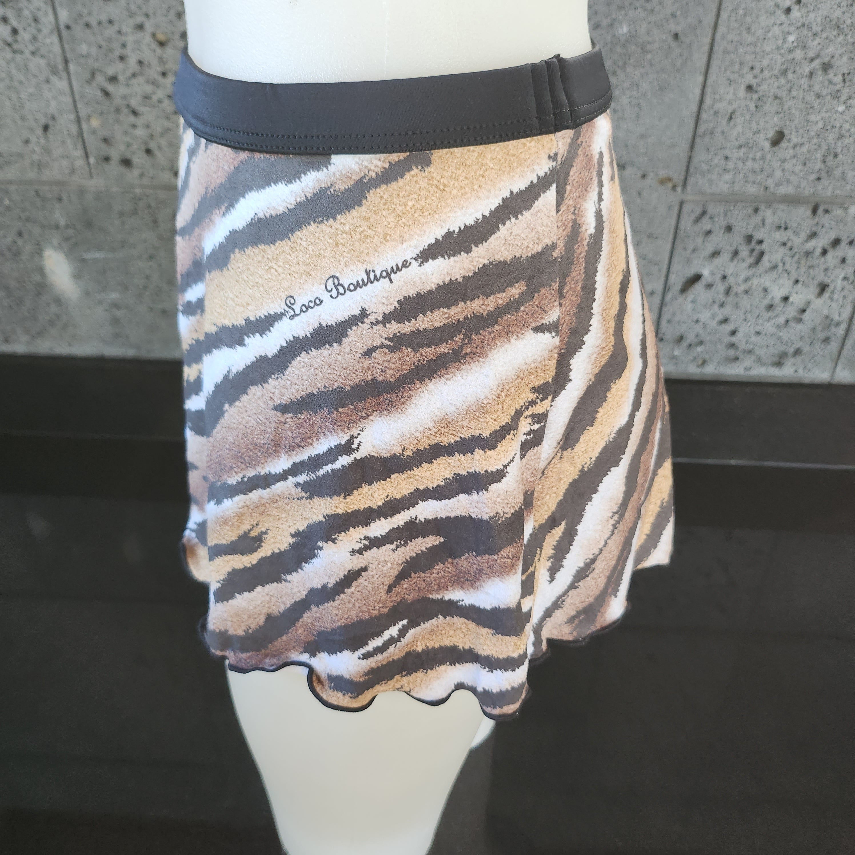 Loco Boutique Tiger 1-inch Banded Skirt