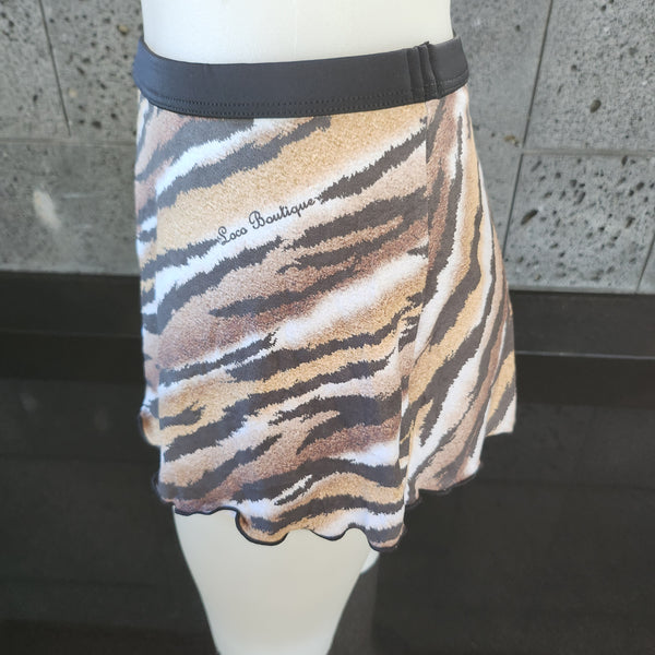 Loco Boutique Tiger 1-inch Banded Skirt