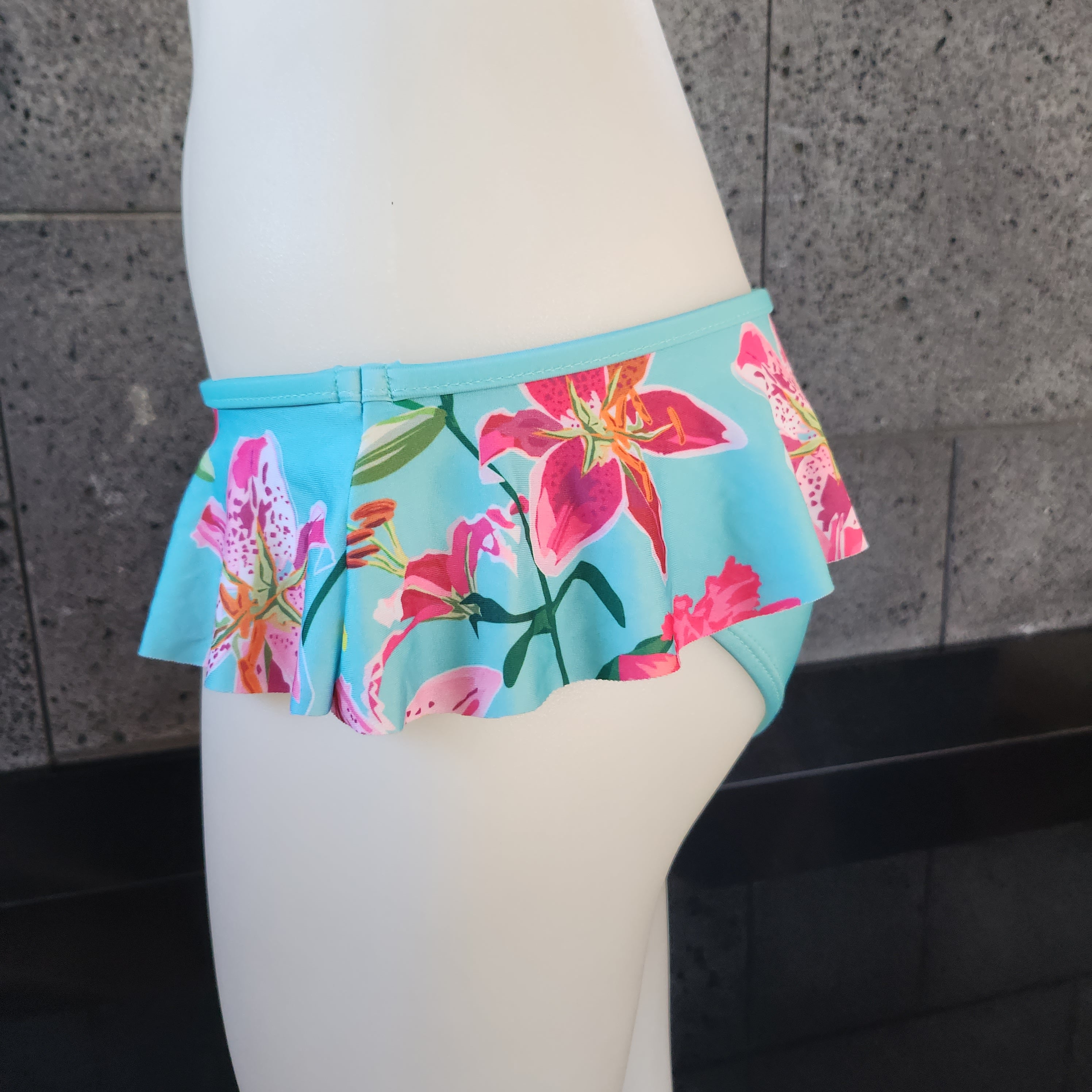 Loco Boutique Woman's Tropical Orchid Skirted Bikini Bottom