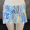 Loco Boutique Rainbow Shower Tree Flared Skort - NAVY / XS